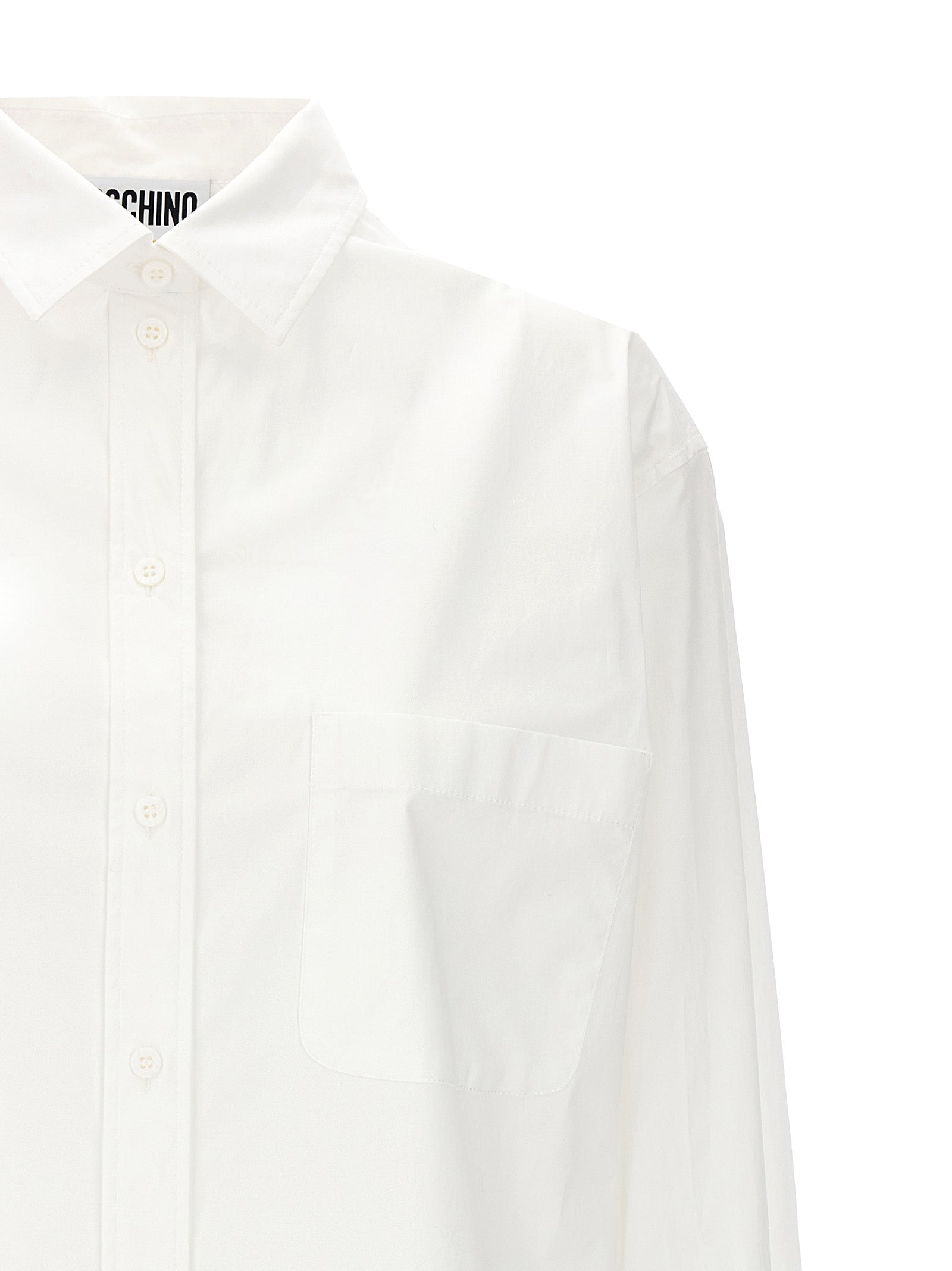 Poplin shirt White Cotton Elastane Shirt, Blouse