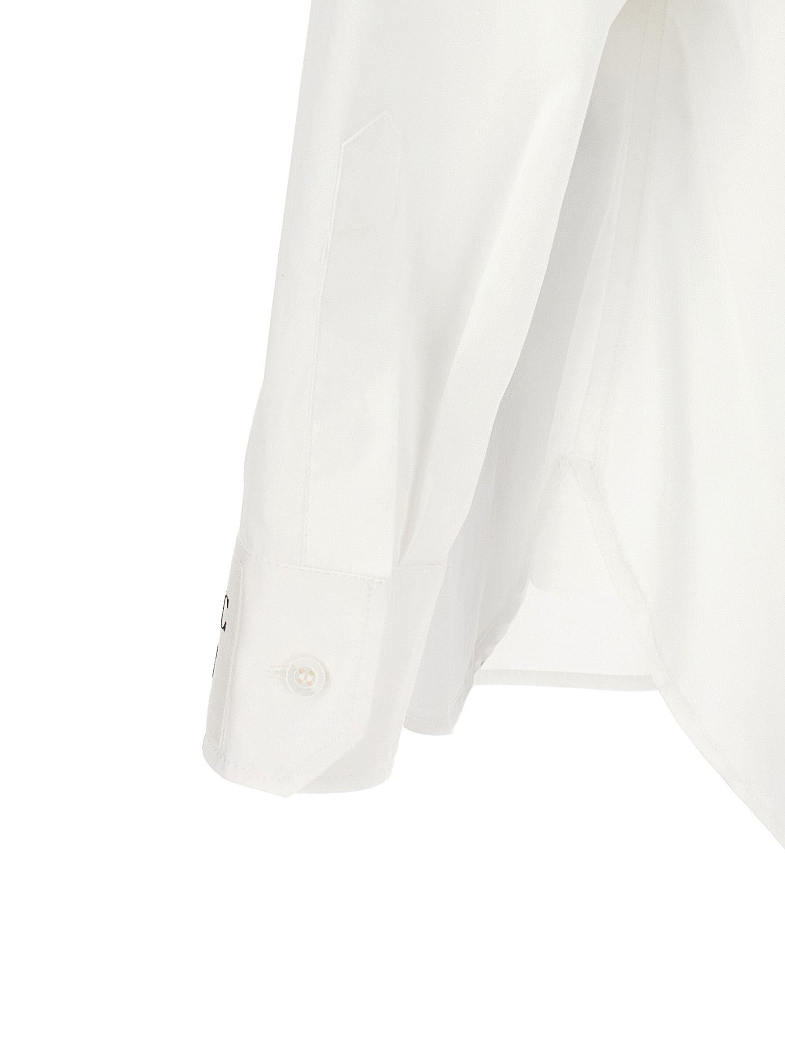 Poplin shirt White Cotton Elastane Shirt, Blouse