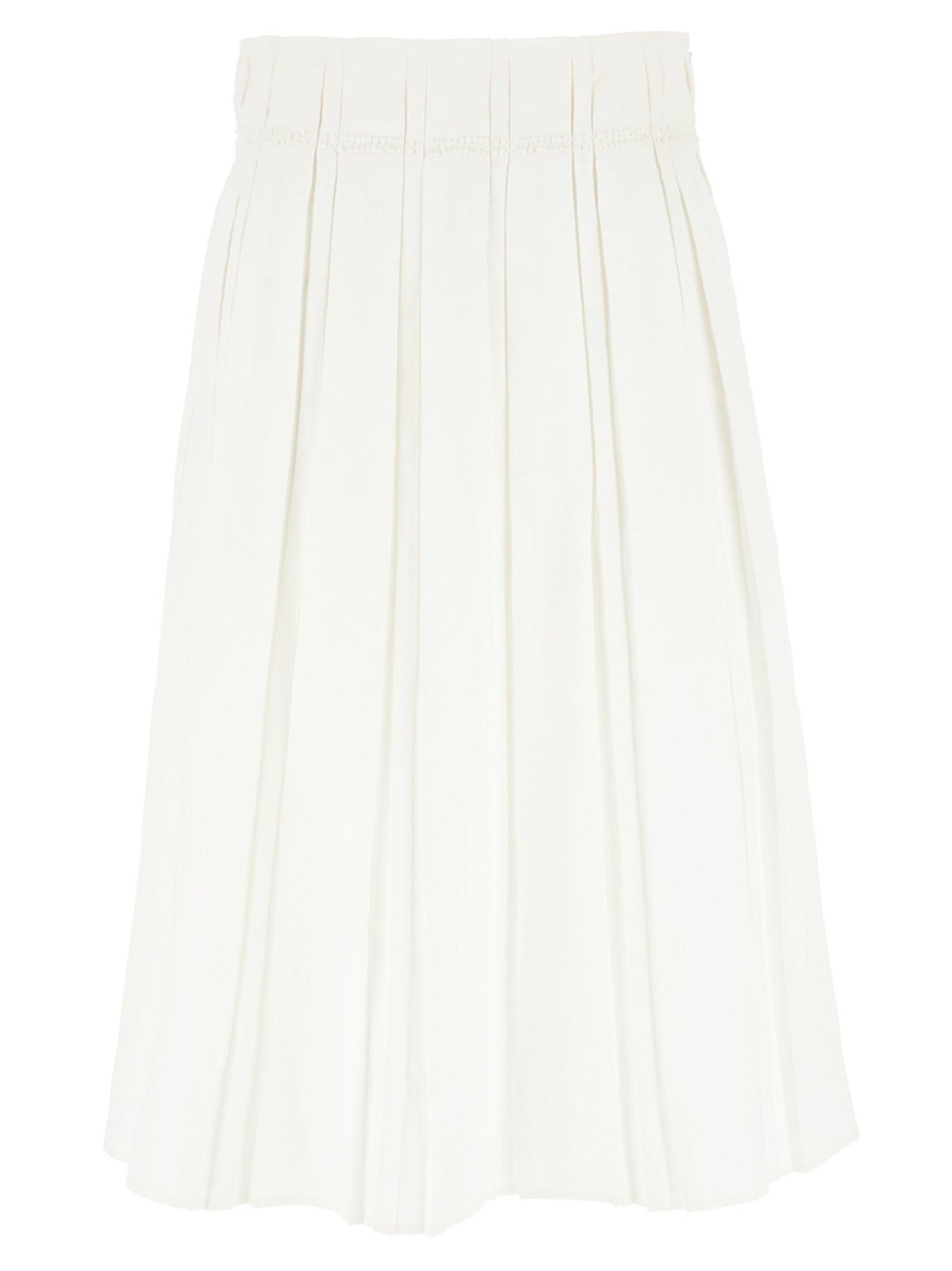 Midi skirt White Linen