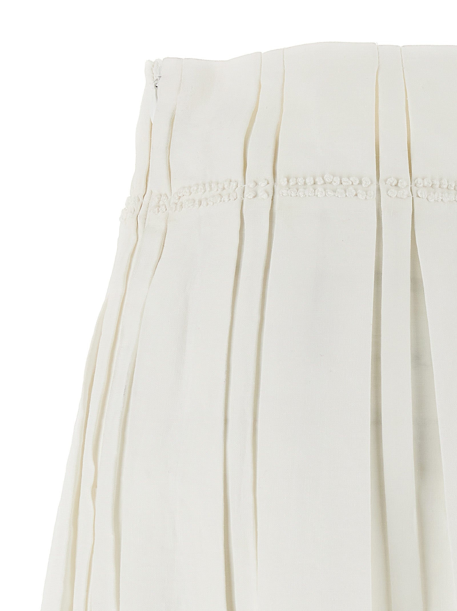 Midi skirt White Linen