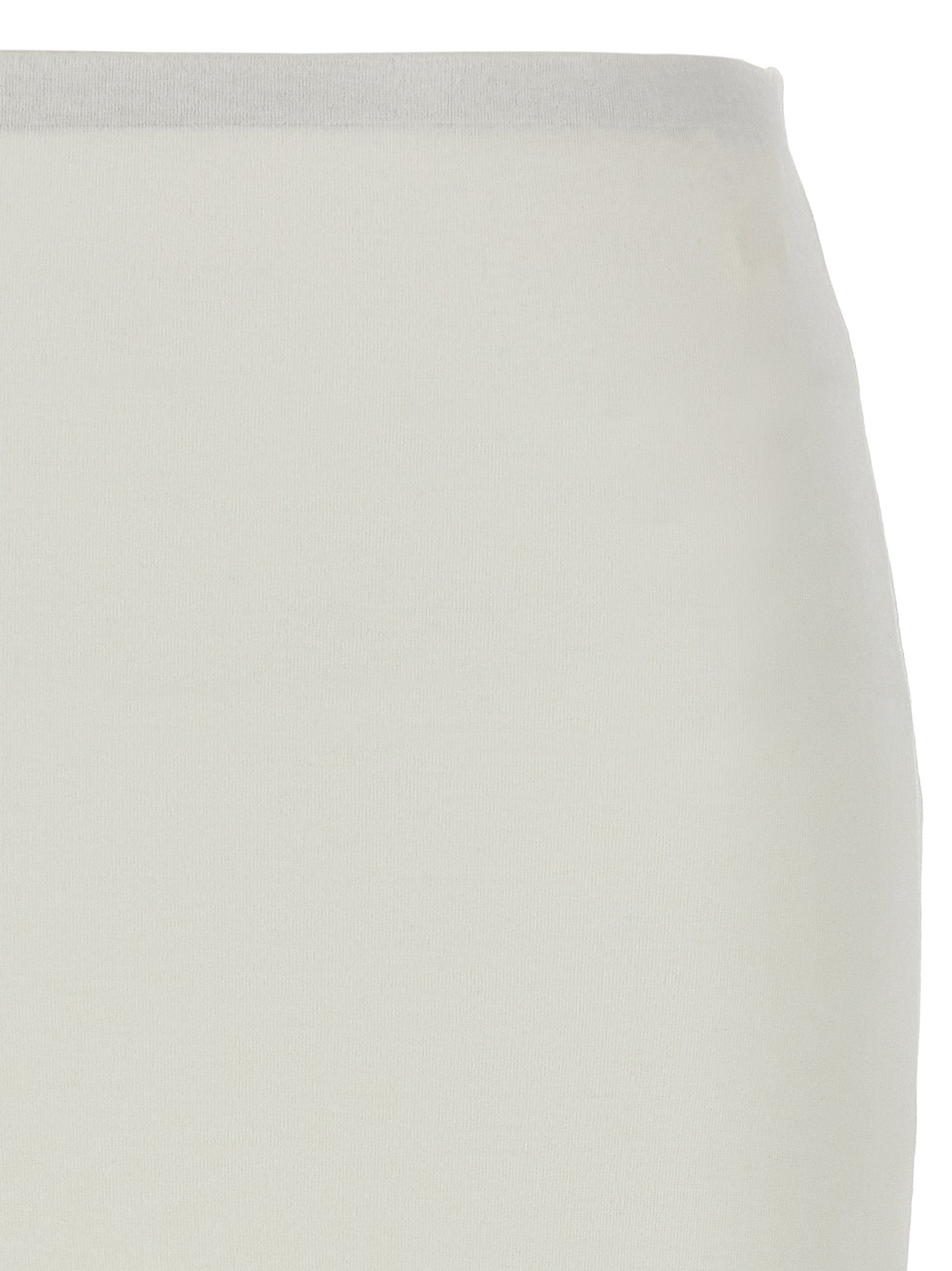 Twisted midi skirt White Cotton