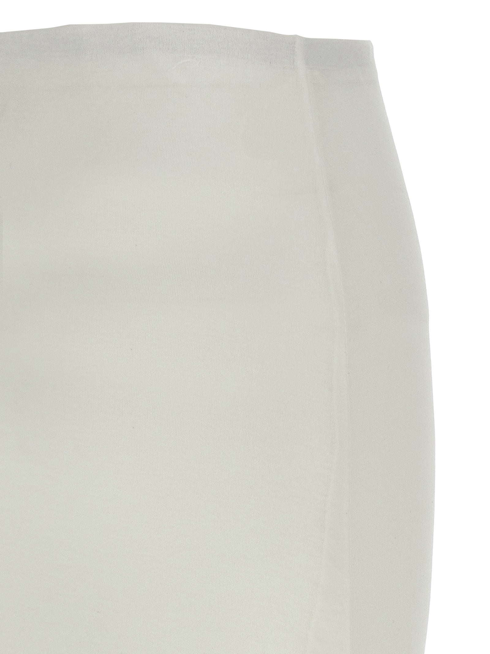 Twisted midi skirt White Cotton