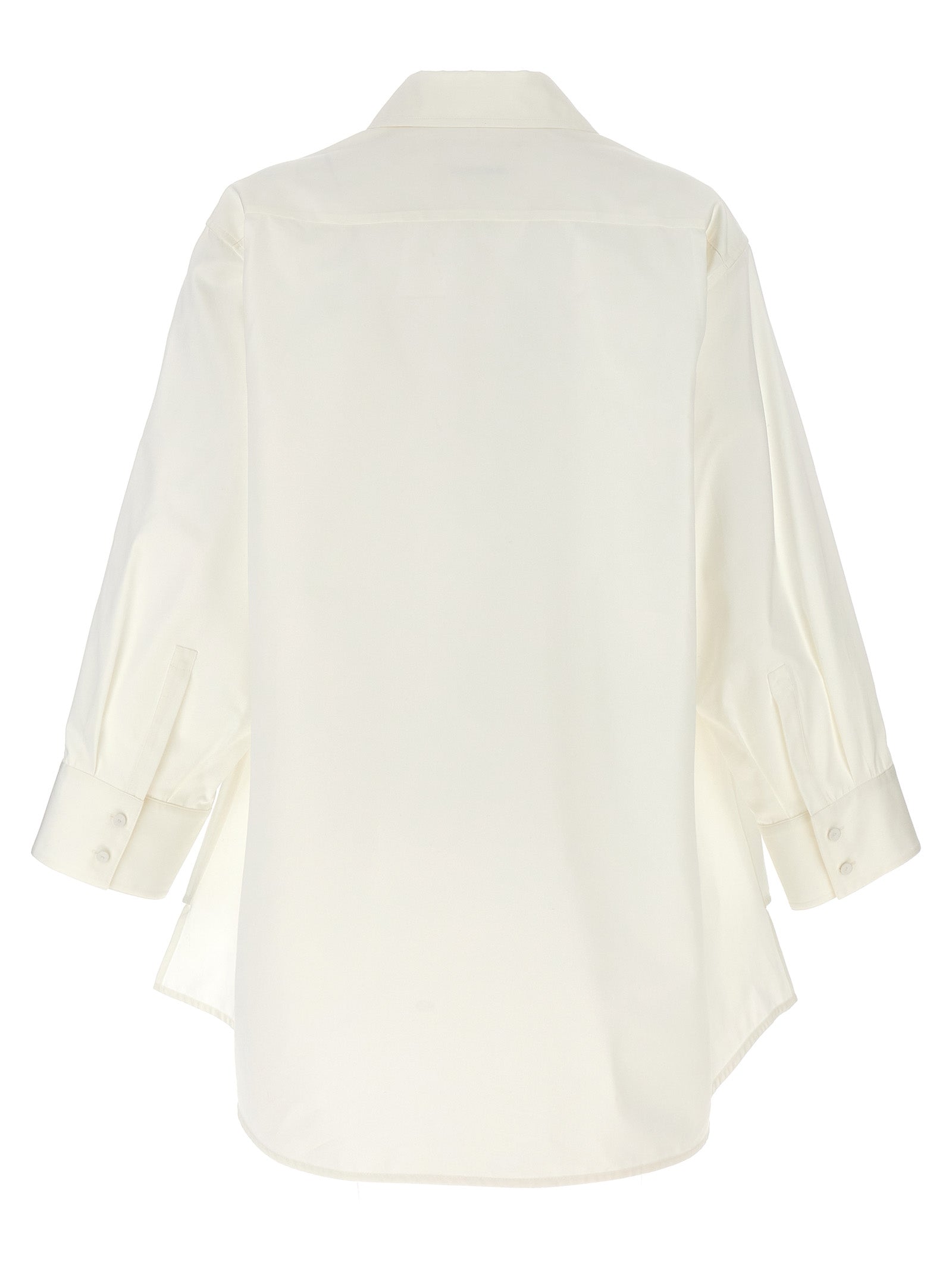 Cut-out armhole shirt White Cotton Shirt, Blouse