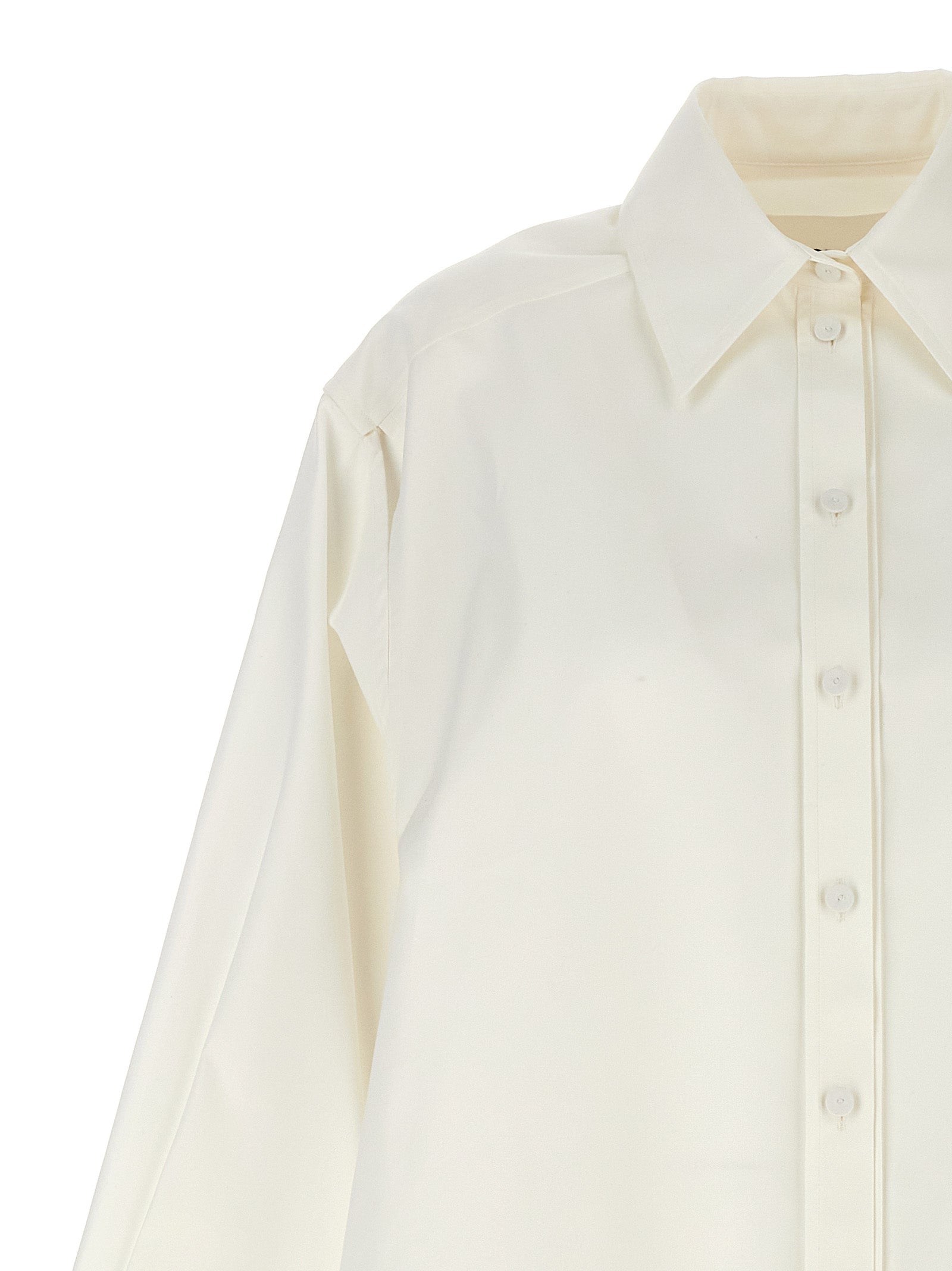 Cut-out armhole shirt White Cotton Shirt, Blouse