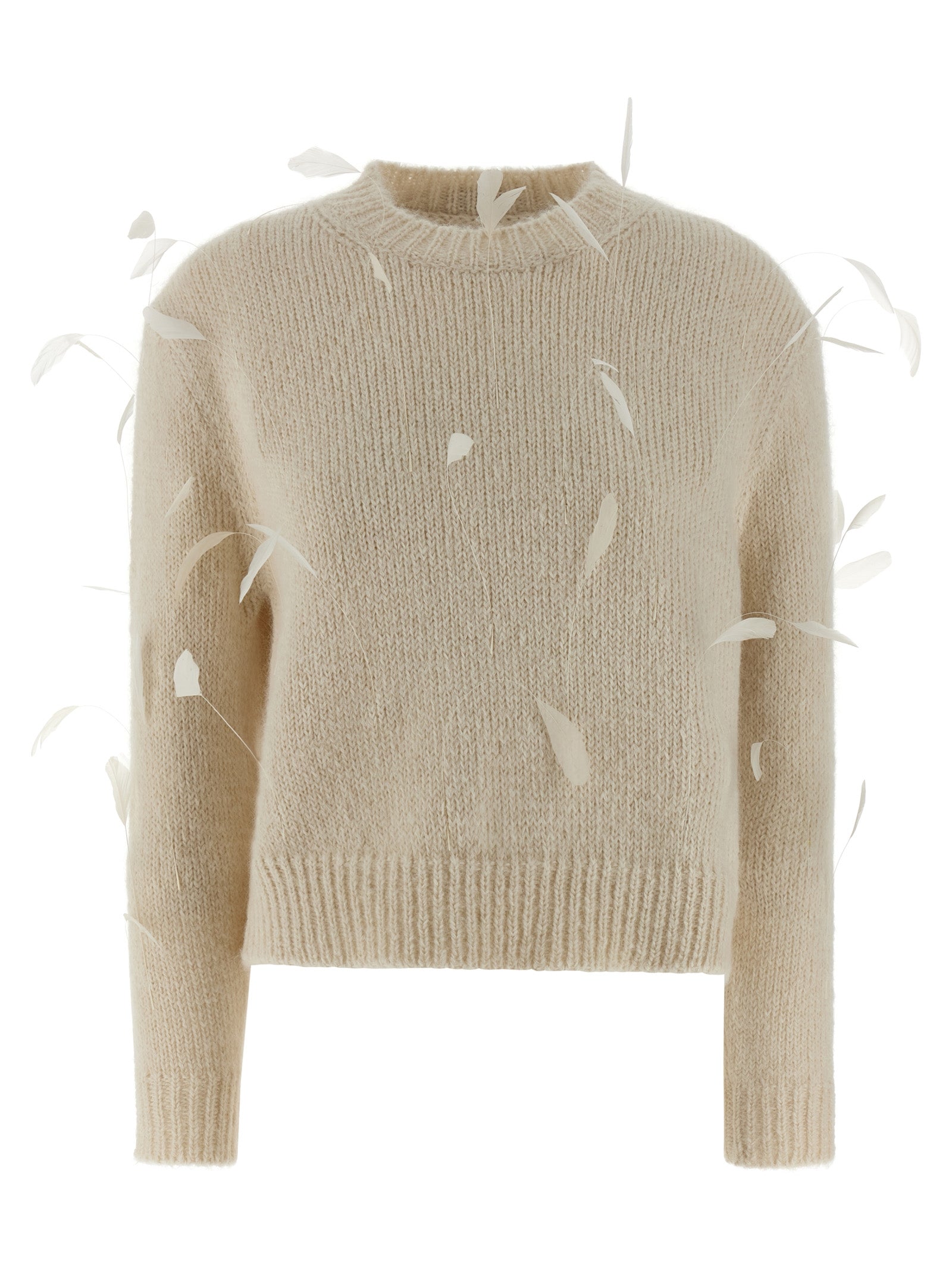 Feather sweater White Sweater, Cardigans