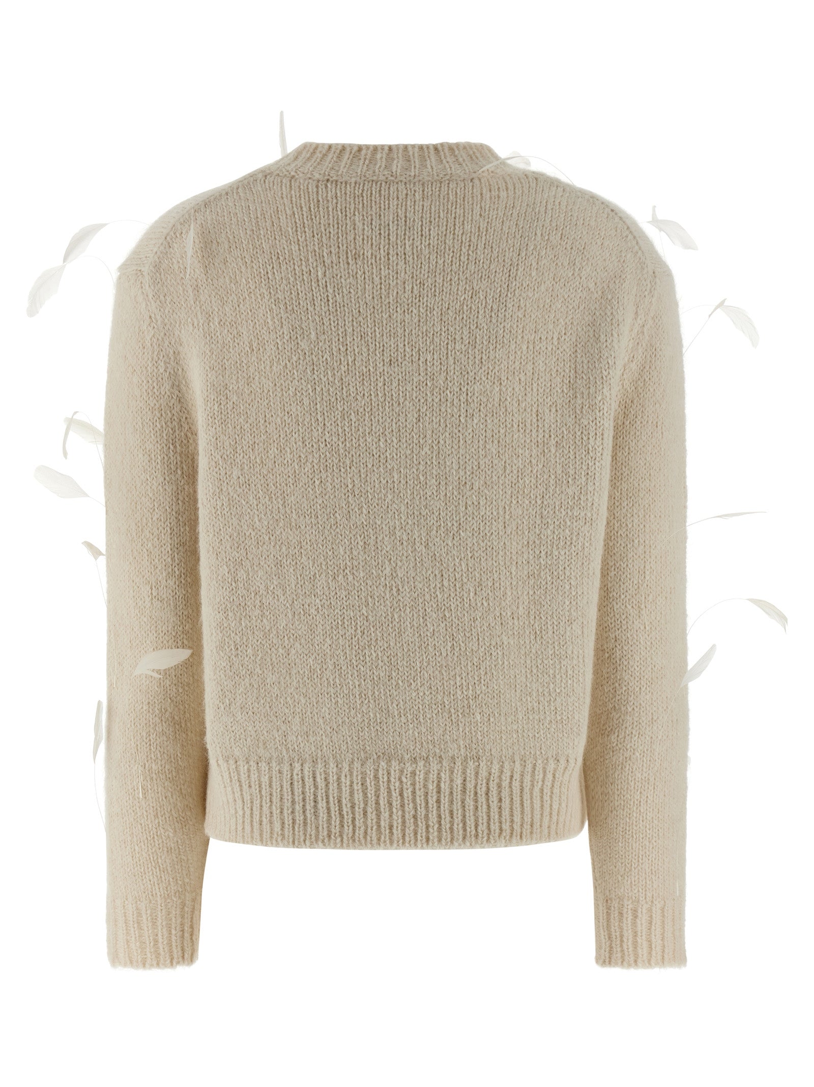 Feather sweater White Sweater, Cardigans