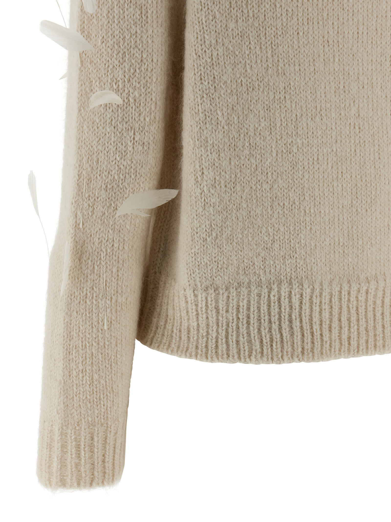 Feather sweater White Sweater, Cardigans