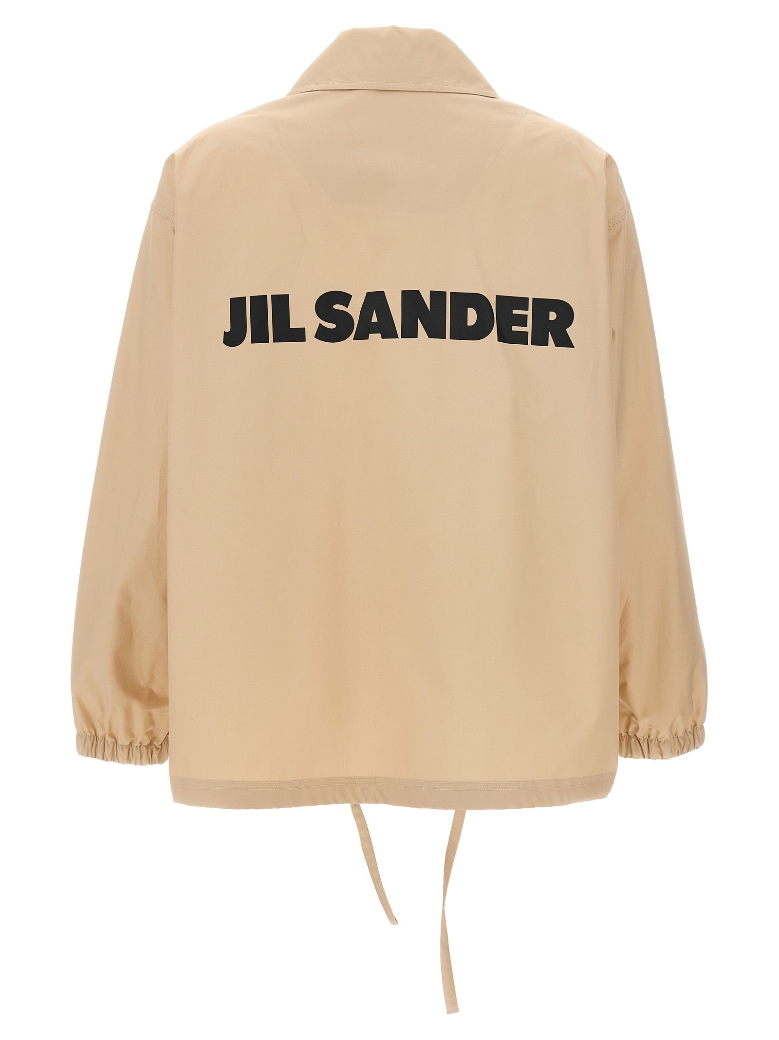 Logo jacket Beige Cotton Down Jacket, Parka, Casual
