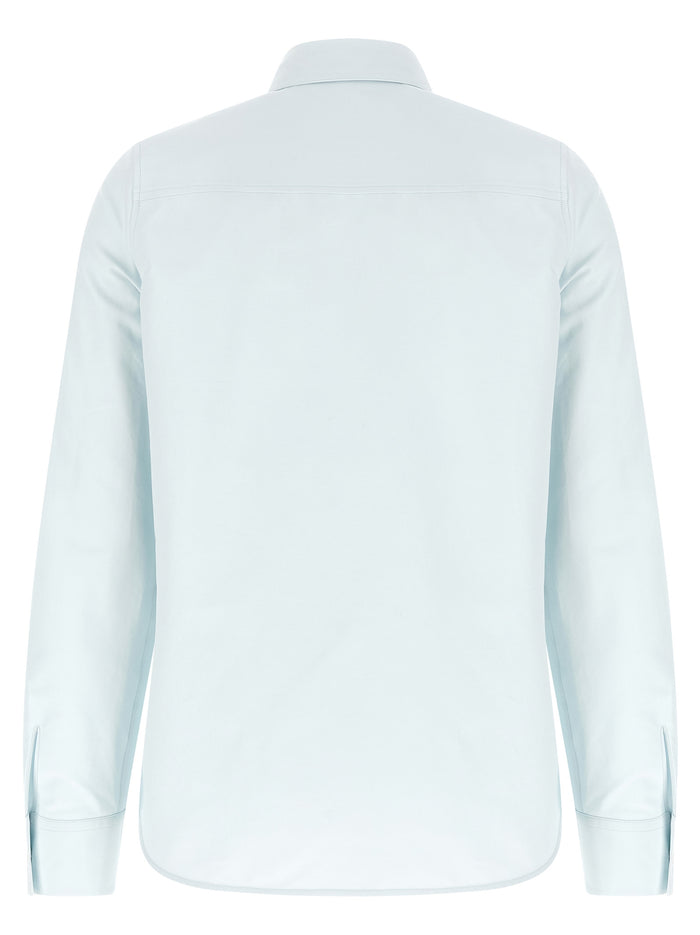 01 shirt Light Blue Cotton Shirt, Blouse