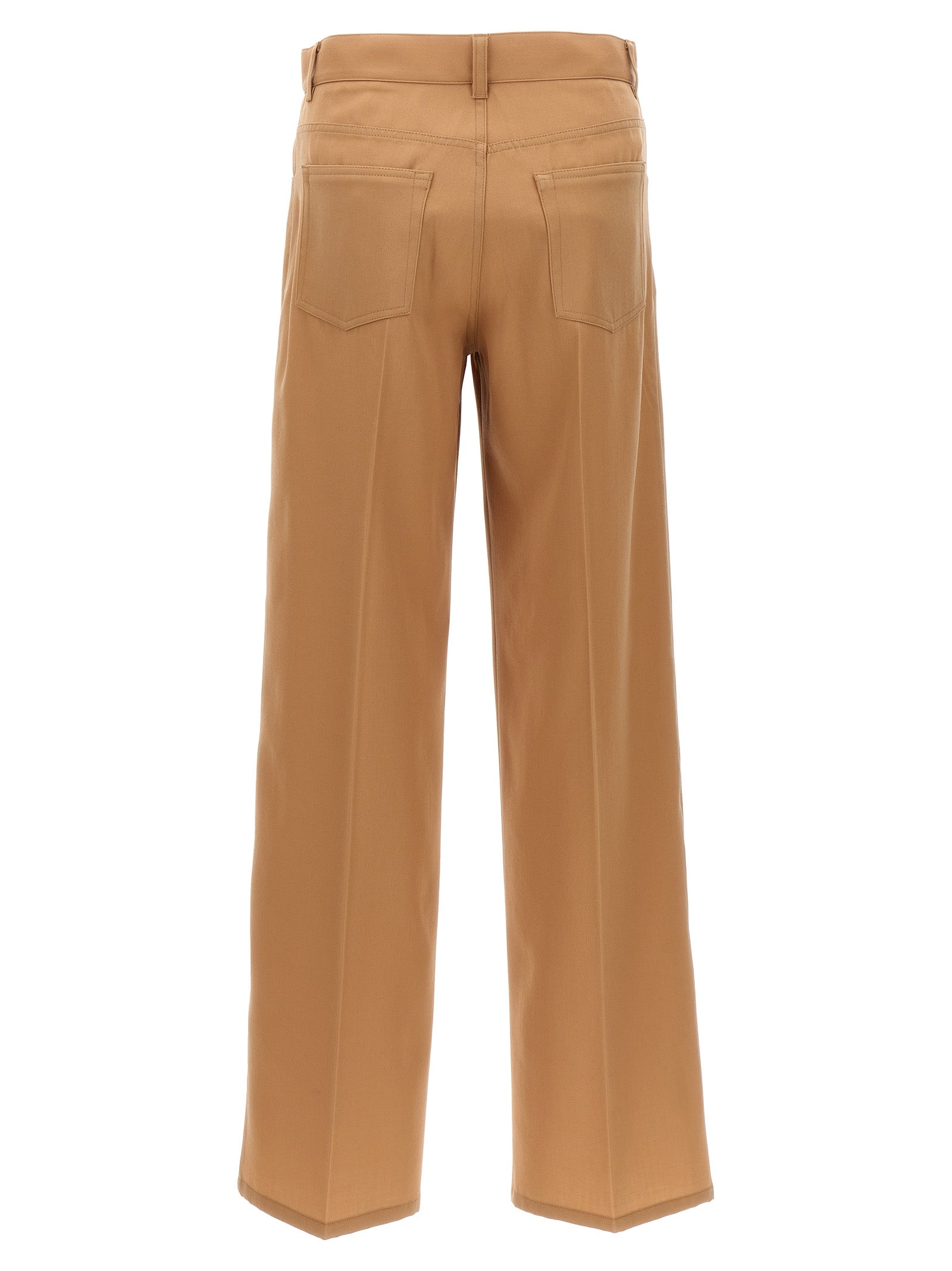 Loose leg pants Beige Virgin Wool