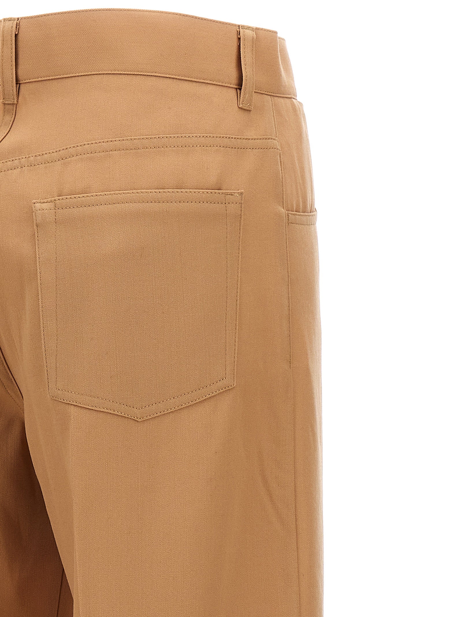 Loose leg pants Beige Virgin Wool