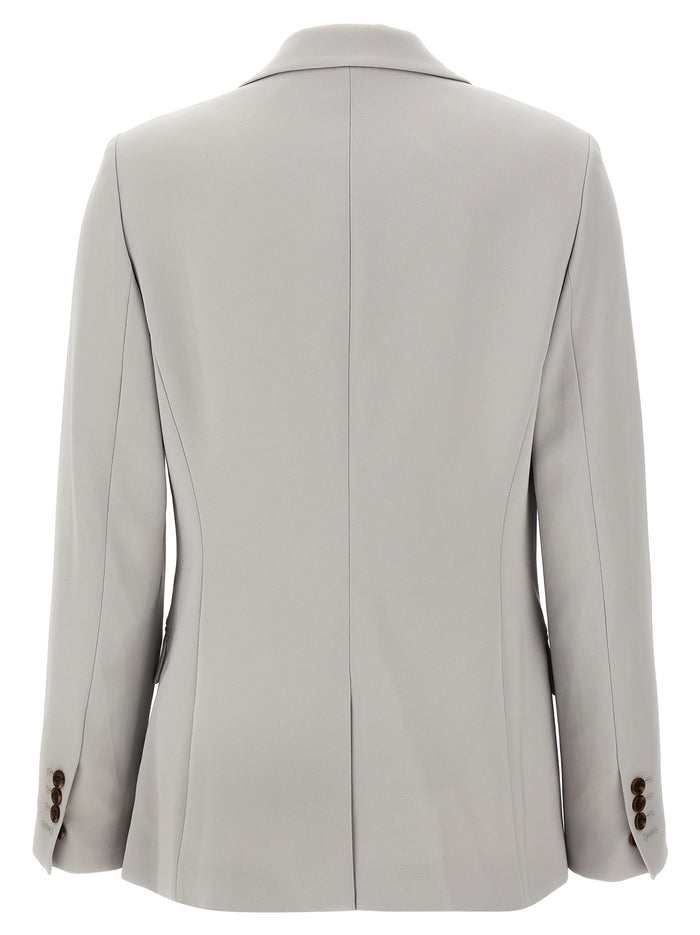 Blazer Staple Gray Triacetate Polyester Blazer, Suits