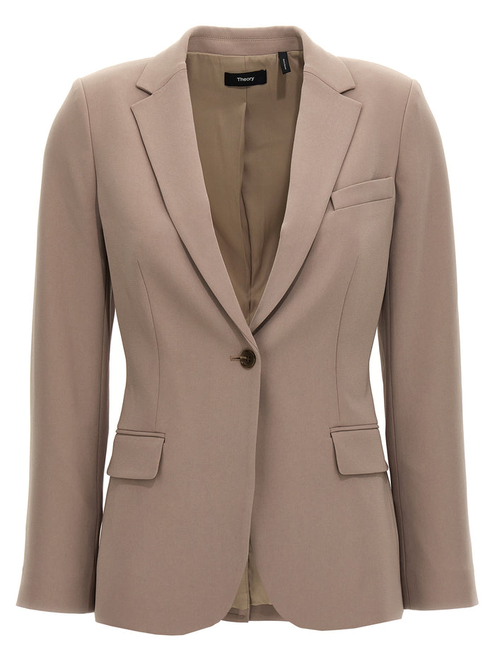 Staple blazer Beige Triacetate Polyester Blazer, Suits