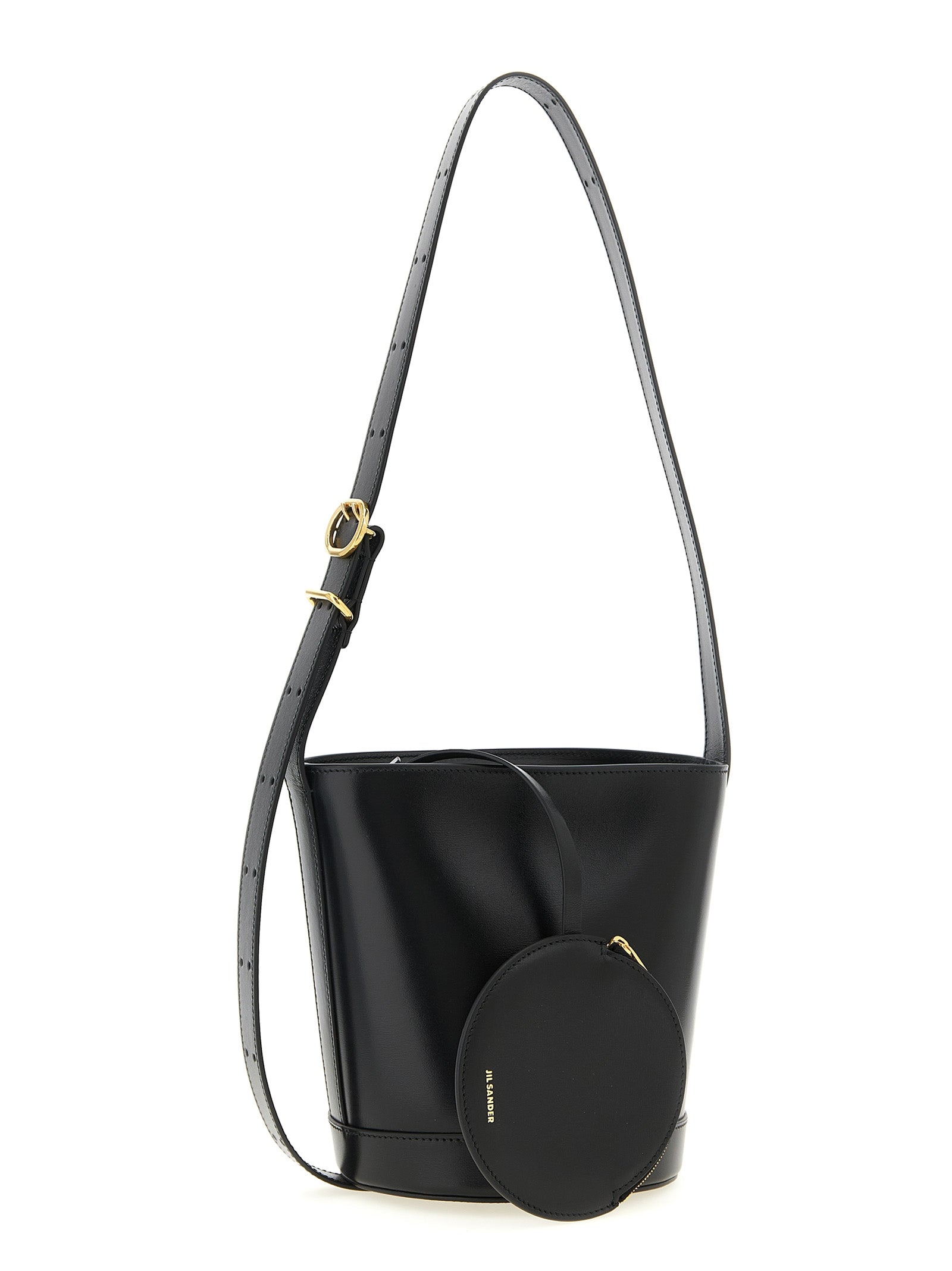 Cannolo bucket bag Black Calfskin Leather (bos Taurus) Shoulder