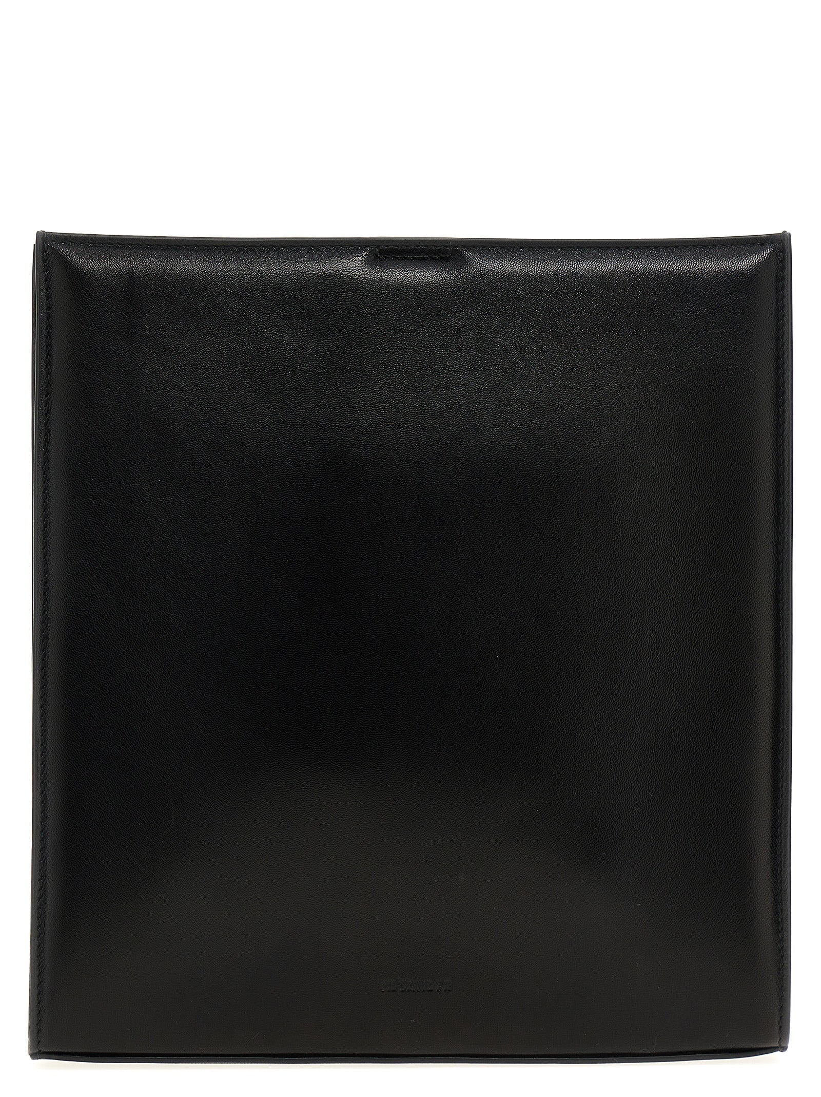 Leather shoulder strap Black Calfskin (bos Taurus) Crossbody Bags
