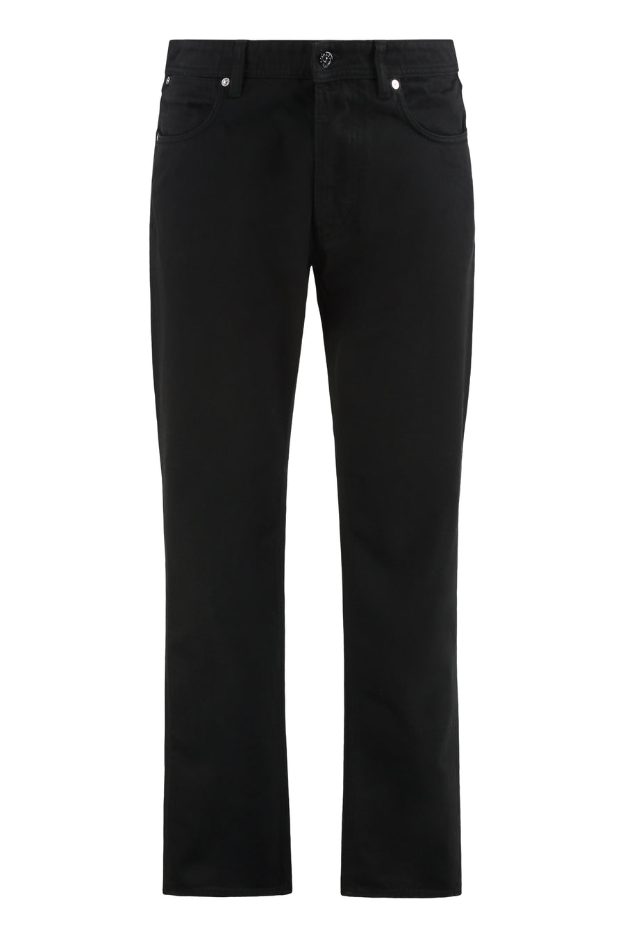 Straight Leg Jeans Black Denim Cotton Regular & Straight-leg