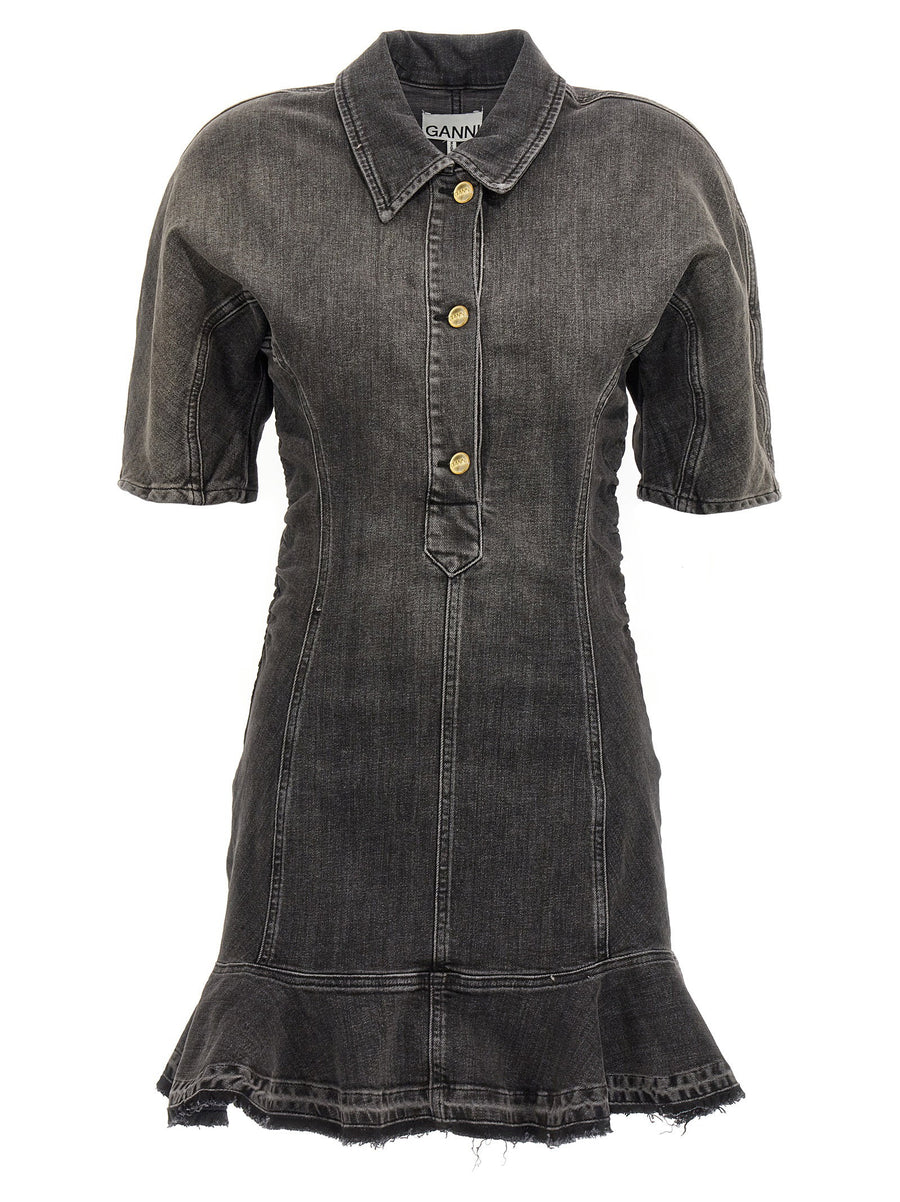 Ganni Tint Edge Dress — Grey
