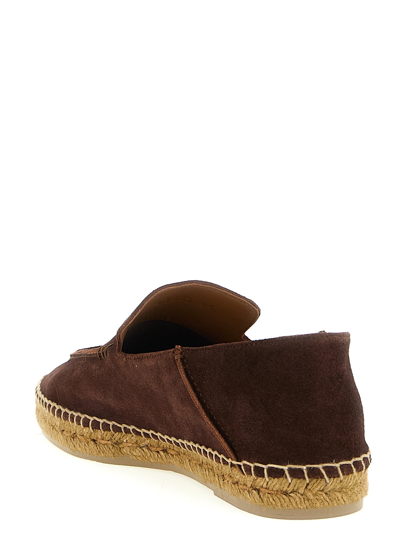 Finn espadrilles Brown Calf Leather Cotton Flat Shoes