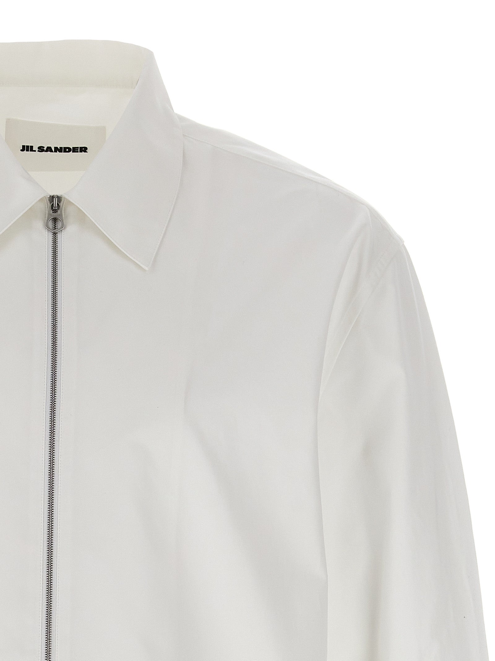Zip shirt White Cotton Shirt, Blouse