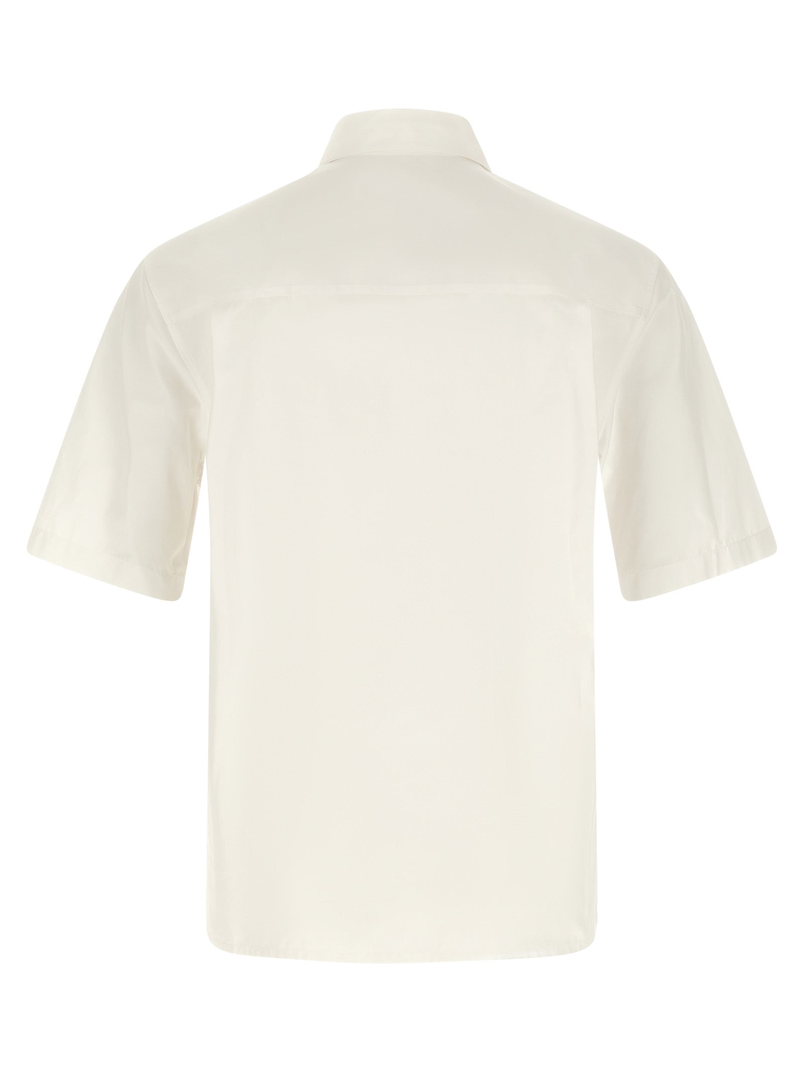 Logo embroidery shirt White Cotton Shirt, Blouse