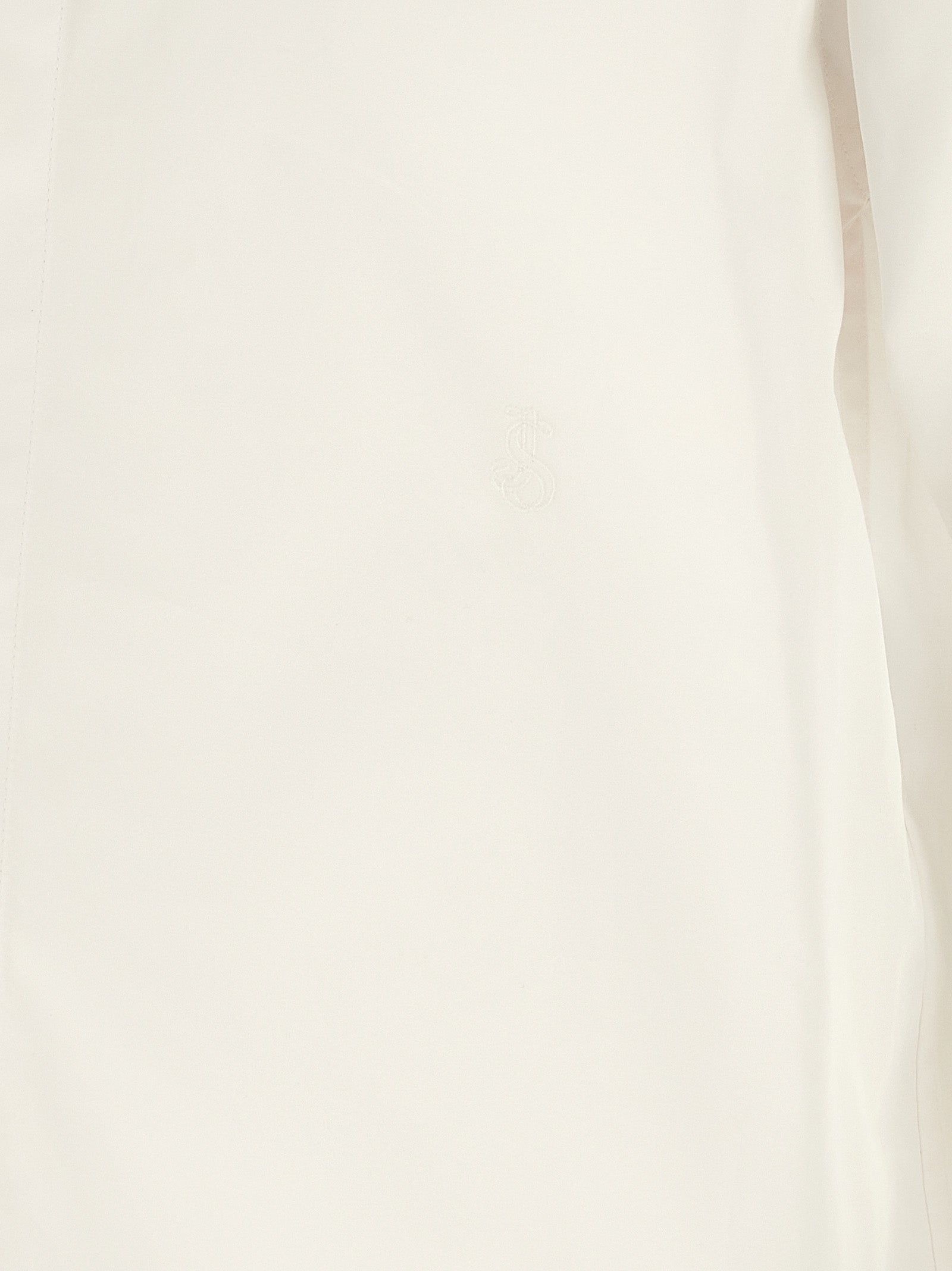 Logo embroidery shirt White Cotton Shirt, Blouse