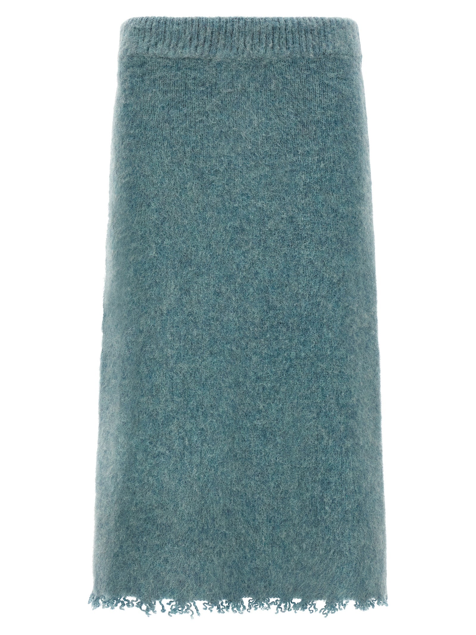 Wool knit skirt Light Blue