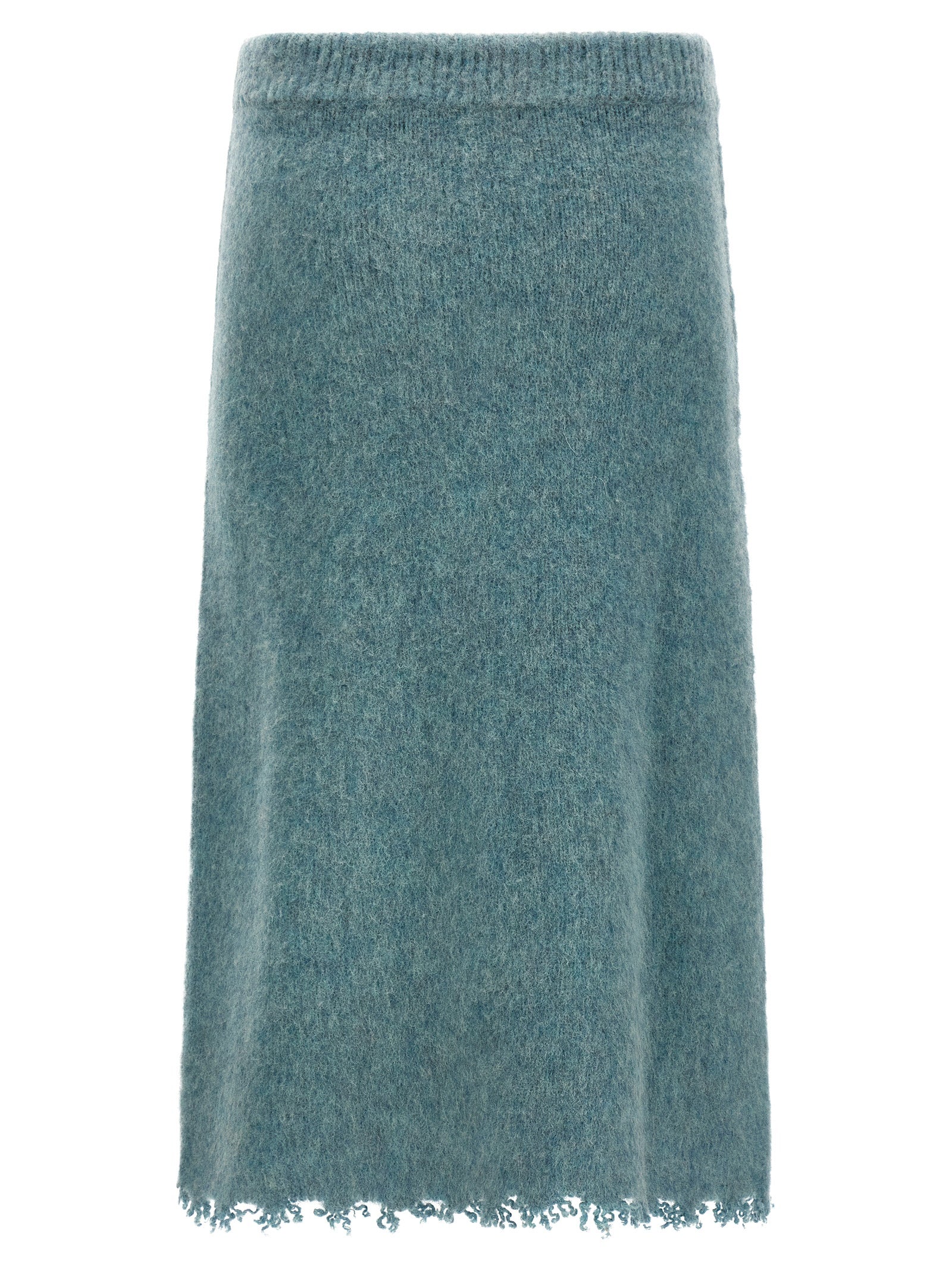 Wool knit skirt Light Blue