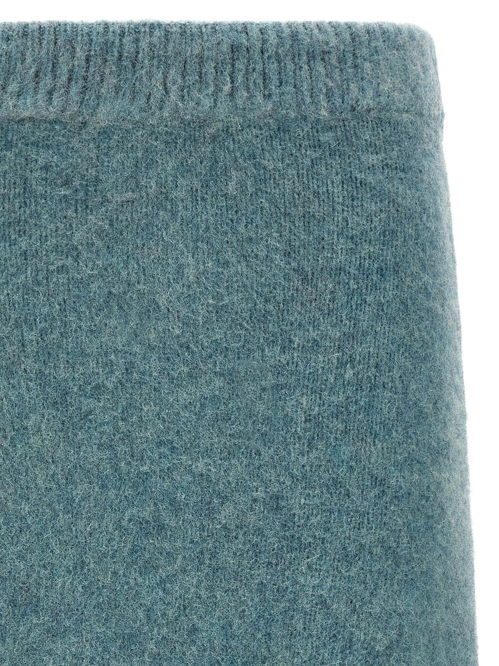 Wool knit skirt Light Blue