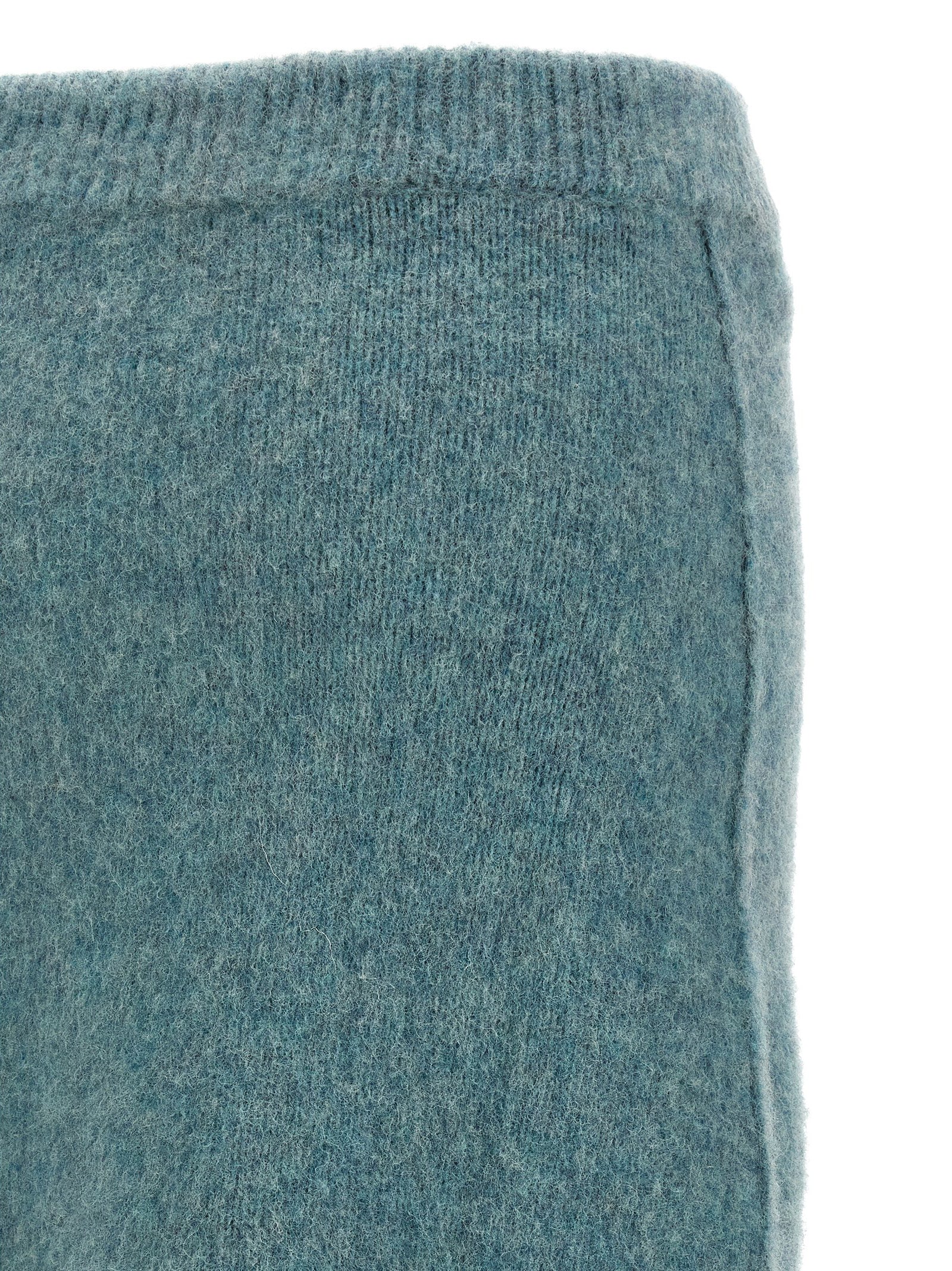 Wool knit skirt Light Blue