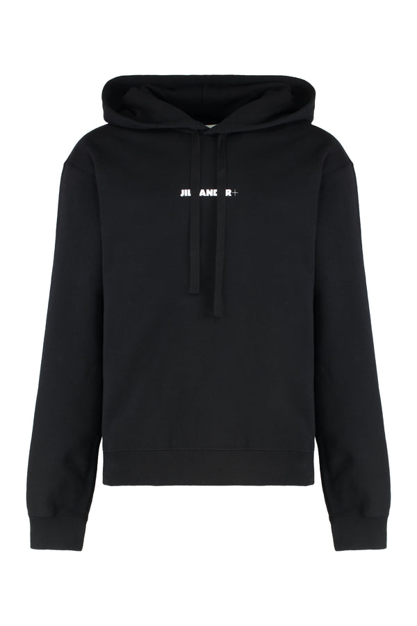 Logo Cotton Hoodie Black Jumpers