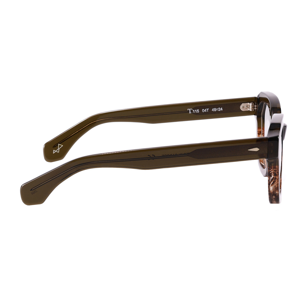 Costantino Toffoli T115 04T Marrone Sfumato Verde Striato Acetate Occhiali Da Vista