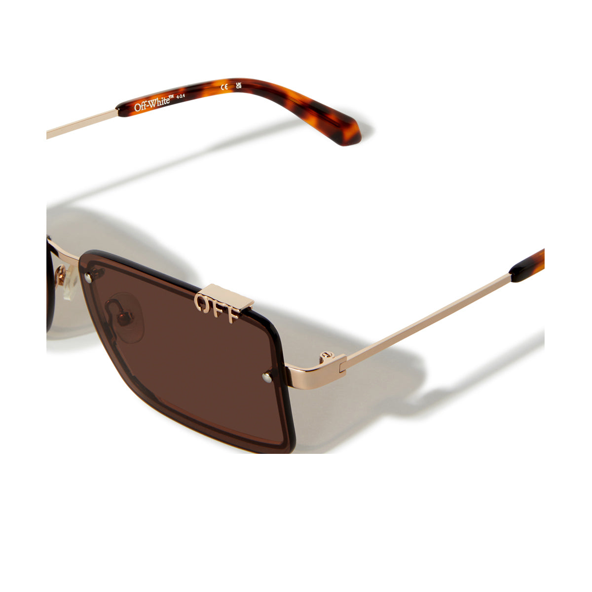 Off White OERI13N TAMPA 7664 Gold Brown Oro Metal Occhiali Da Sole