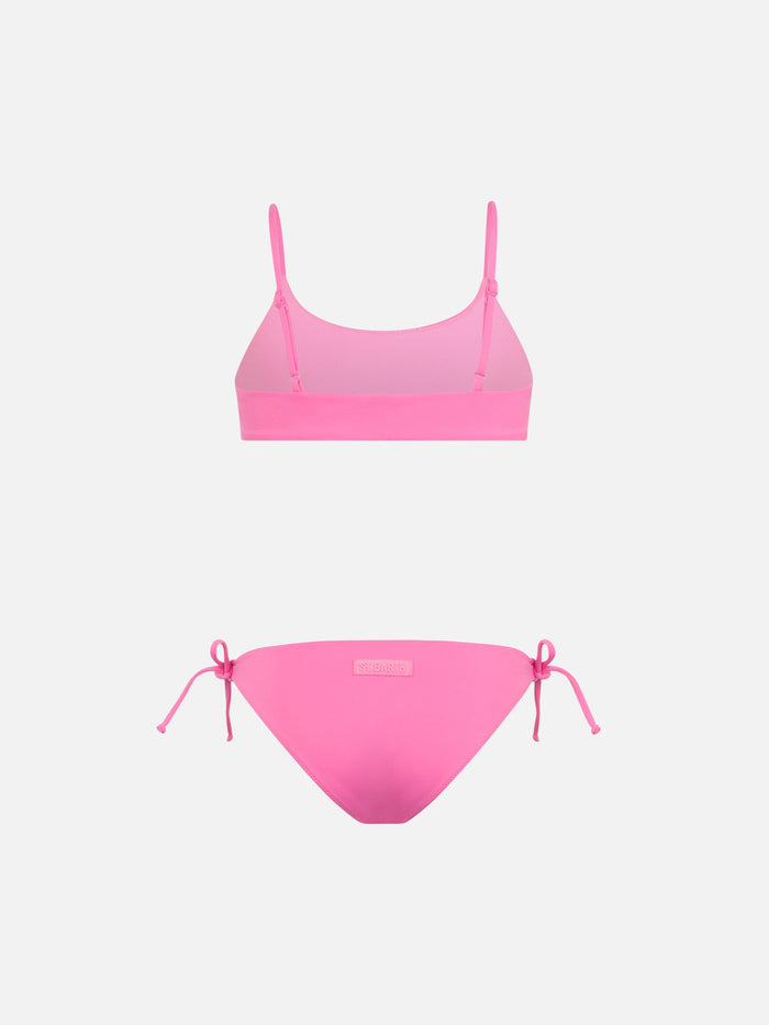 Girl Pink Bralette Bikini Jaiden With Rhinestone