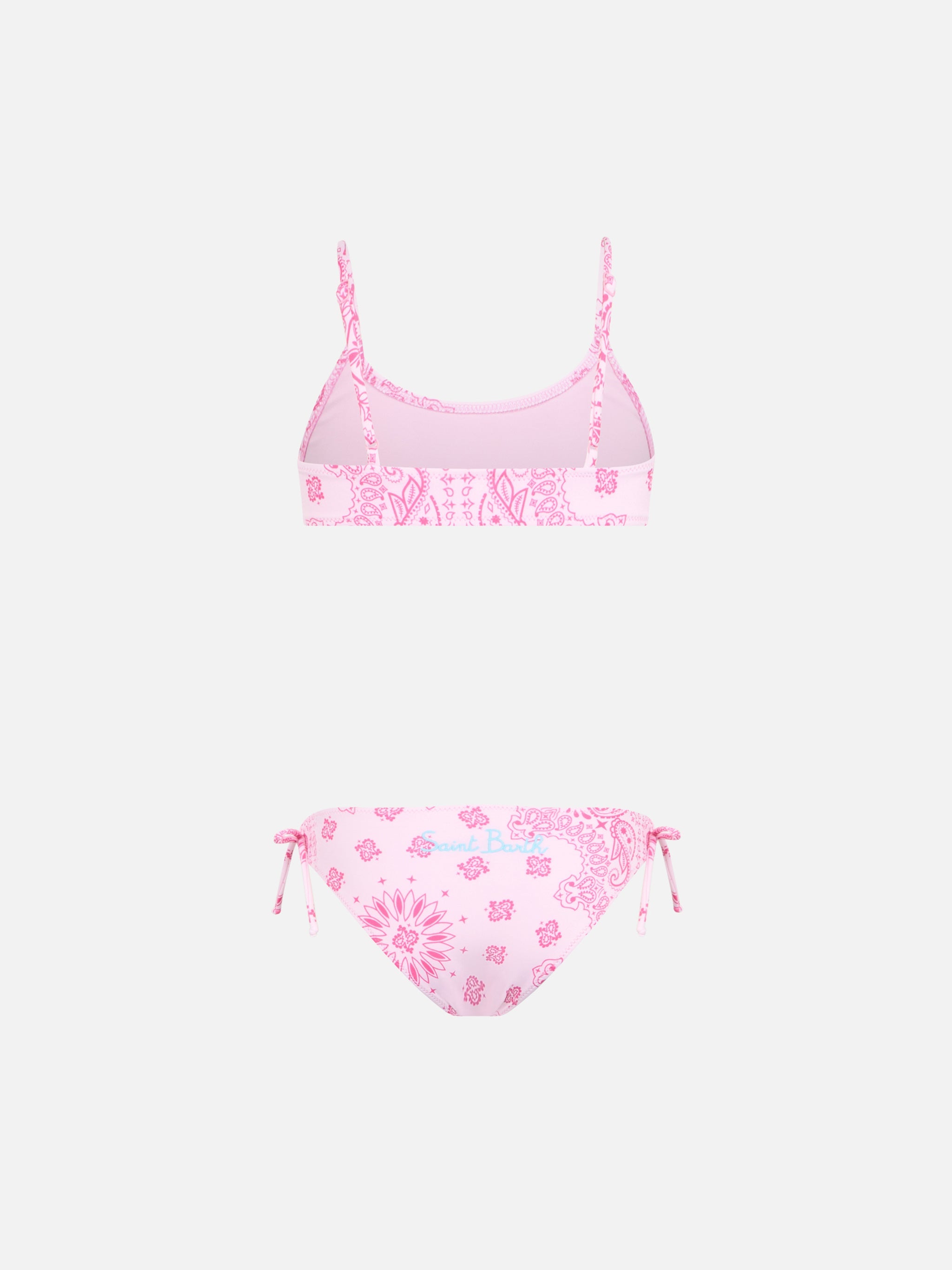 Girl Pink Bandana Bralette Bikini Jaiden __single__