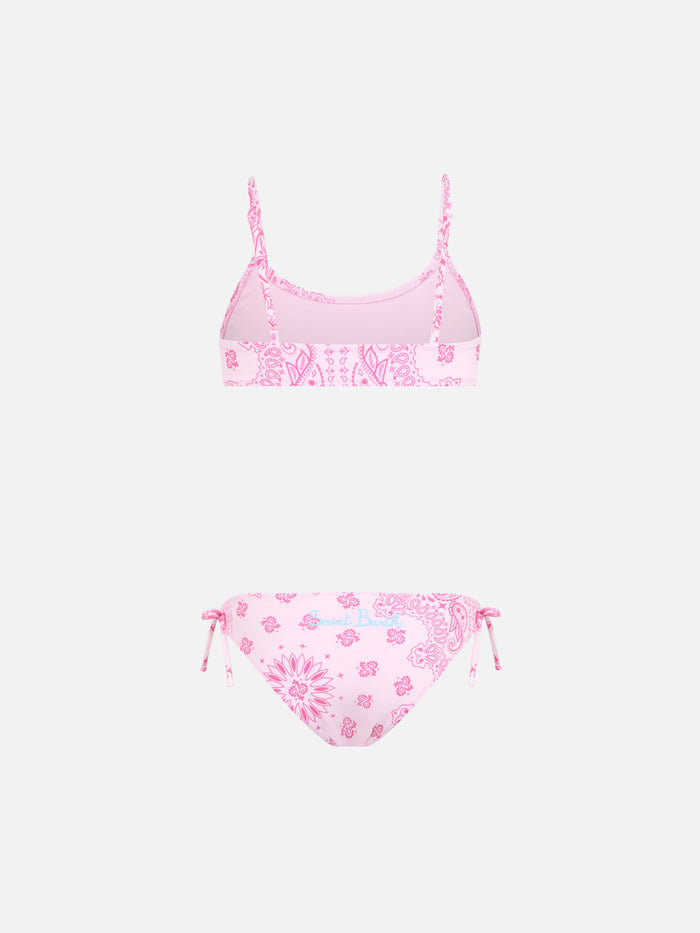 Girl Pink Bandana Bralette Bikini Jaiden