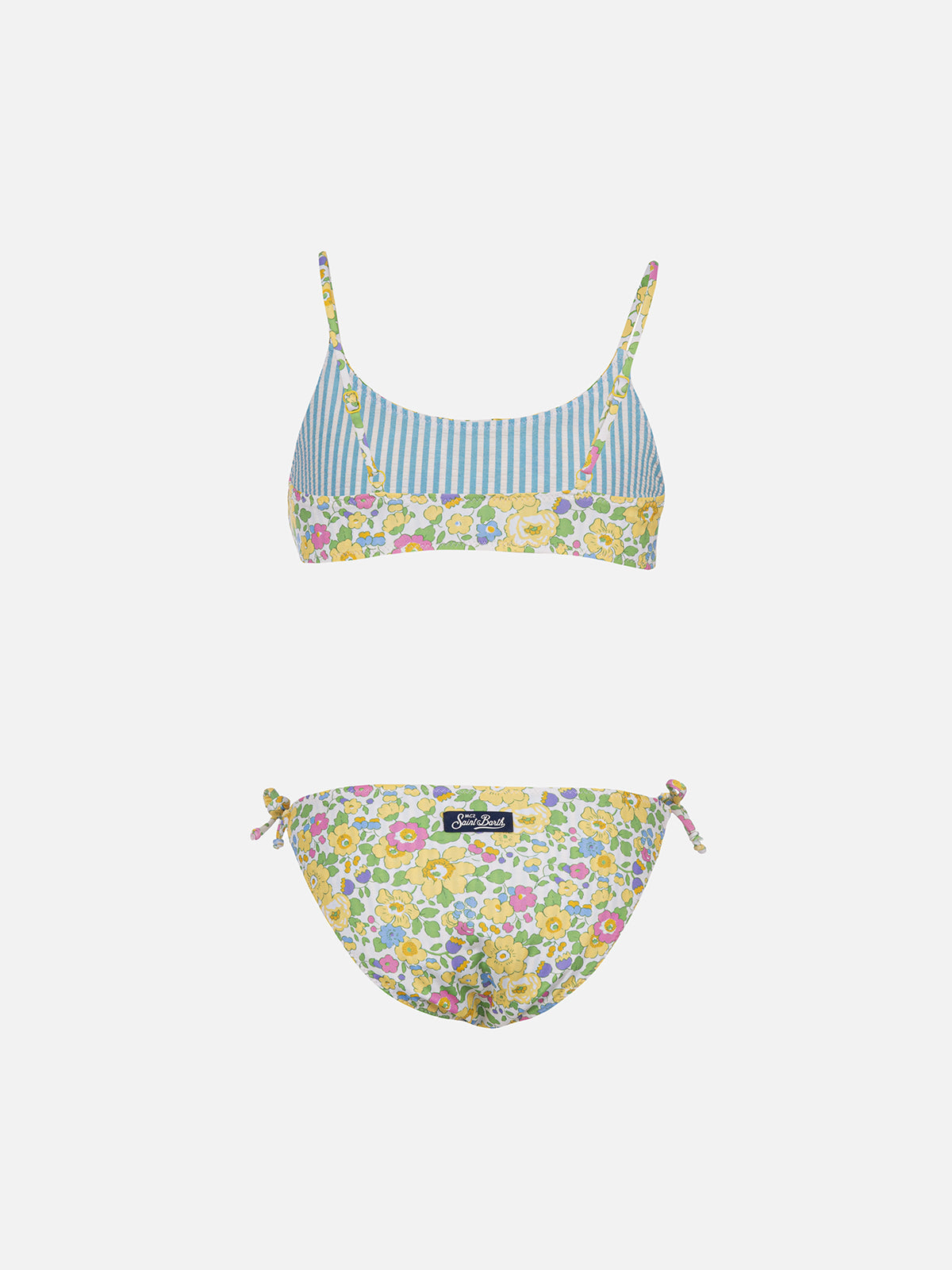 Girl Double Face Bralette Bikini Jaiden With Betsy Print | Made Liberty Fabric Yellow