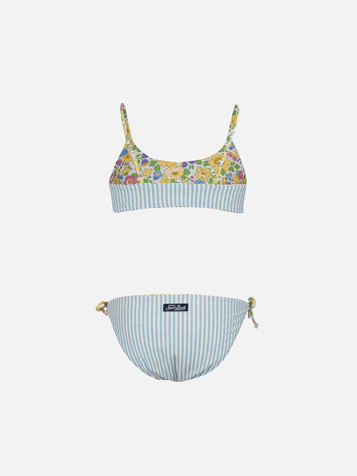 Girl Double Face Bralette Bikini Jaiden With Betsy Print | Made Liberty Fabric Yellow
