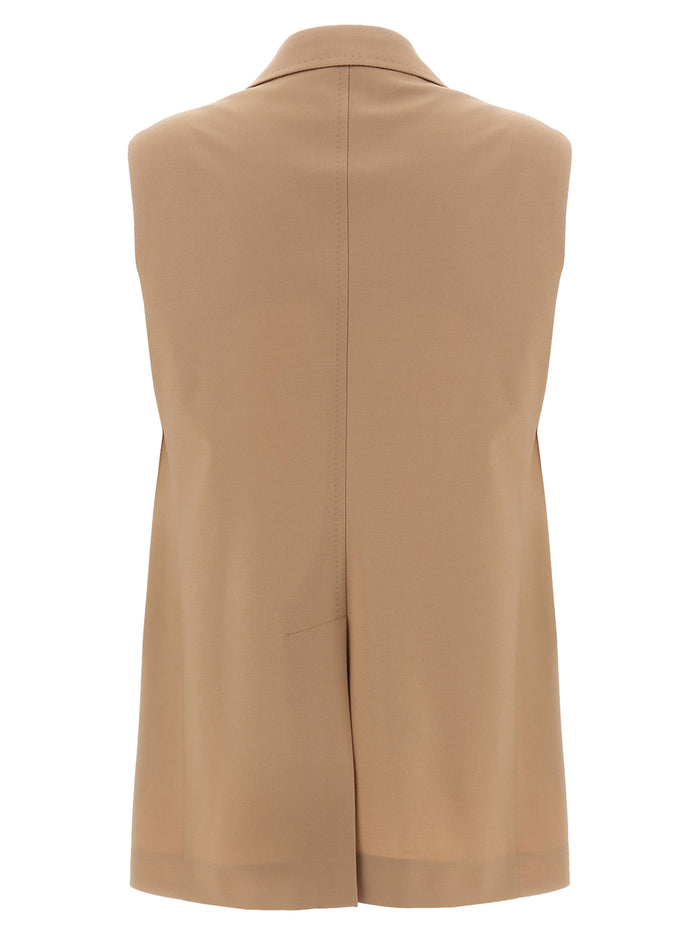 Bernice vest Beige Virgin Wool Elastane Gilet
