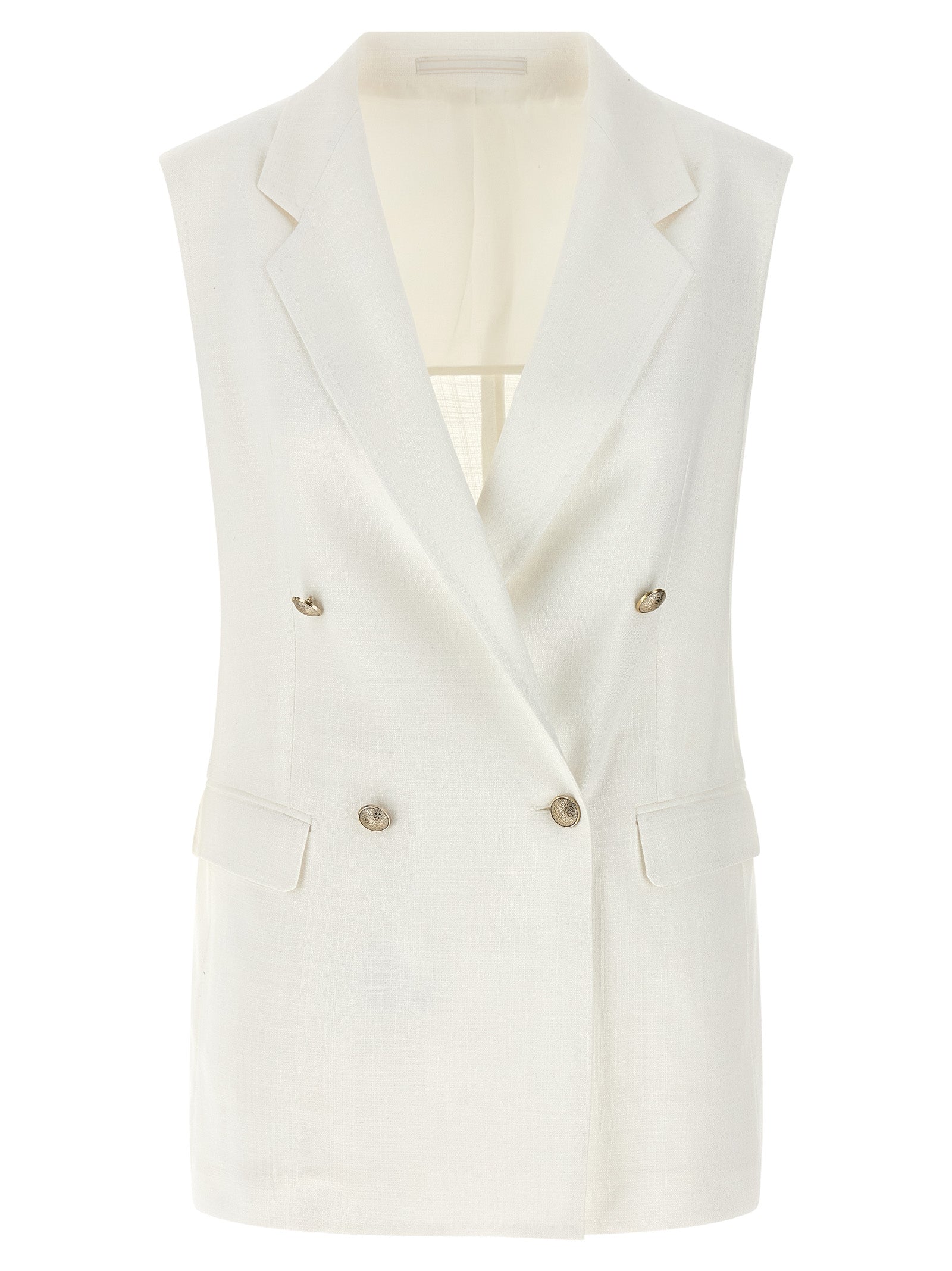 Bernice vest White Viscose Polyamide Lycra Gilet