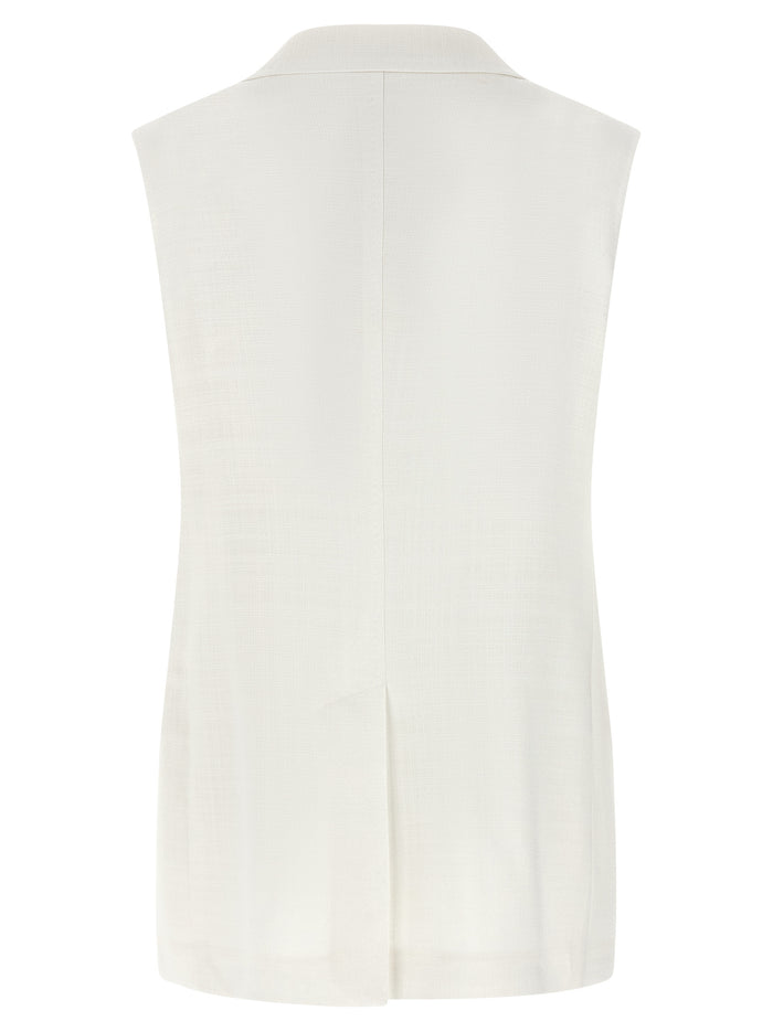 Bernice vest White Viscose Polyamide Lycra Gilet