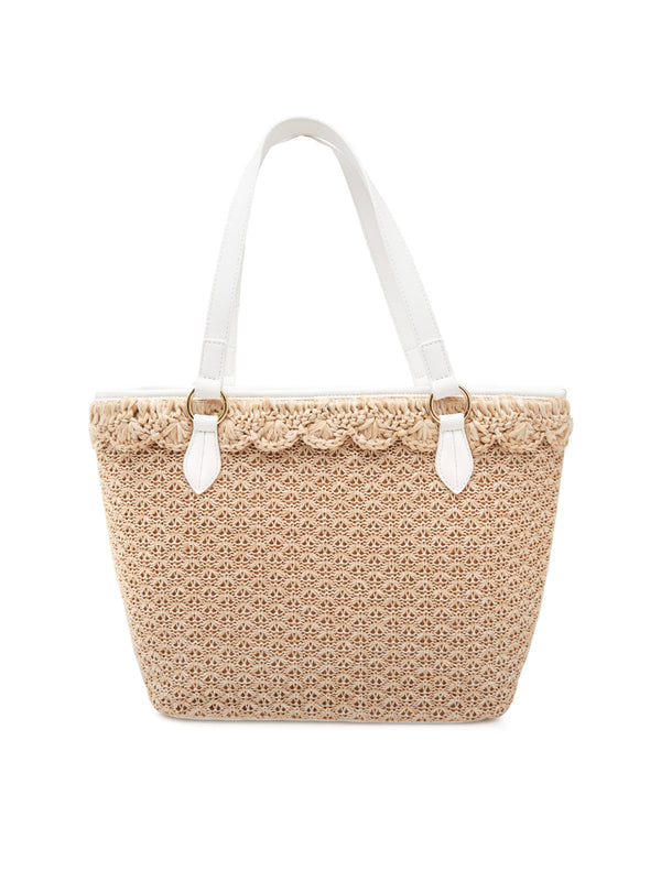 Moschino Rafia tote bag in beige