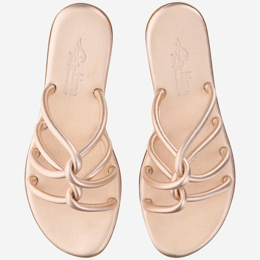 Leather Sandals With Rhinestones