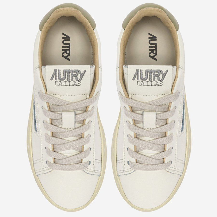 Medalist Low Sneakers Military Green Leather Trainers