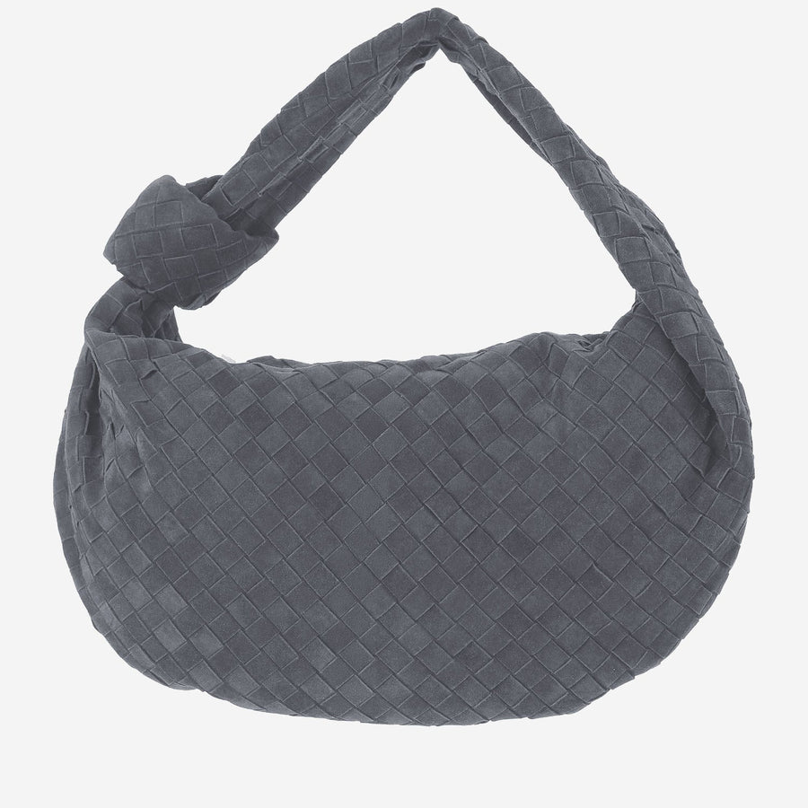 Handbag Jodie Grey Lambskin Leather Handbags