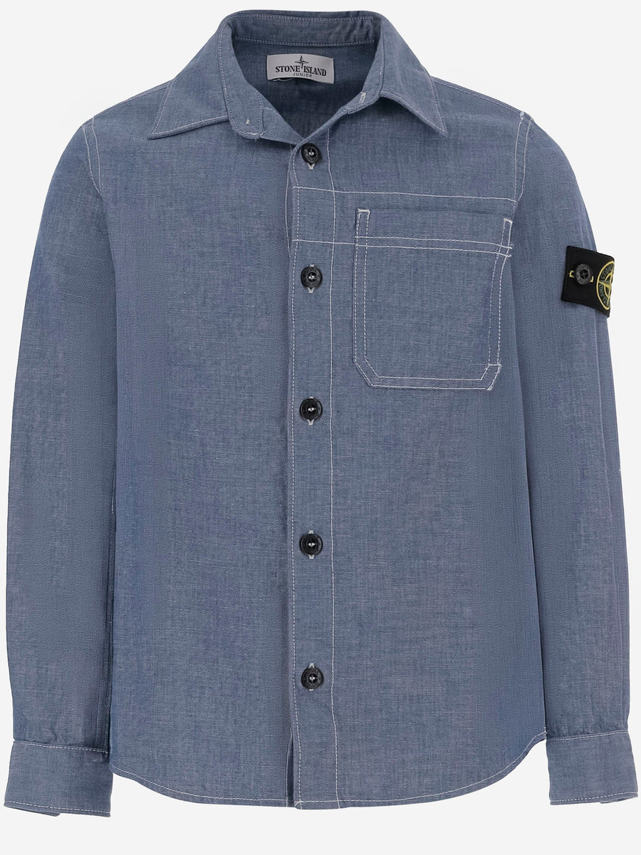 Shirt Cotton Denim Blue Blouses And