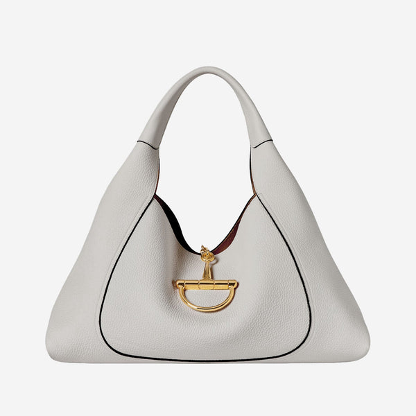 Softbit Maxi Shoulder Bag Ivory Leather