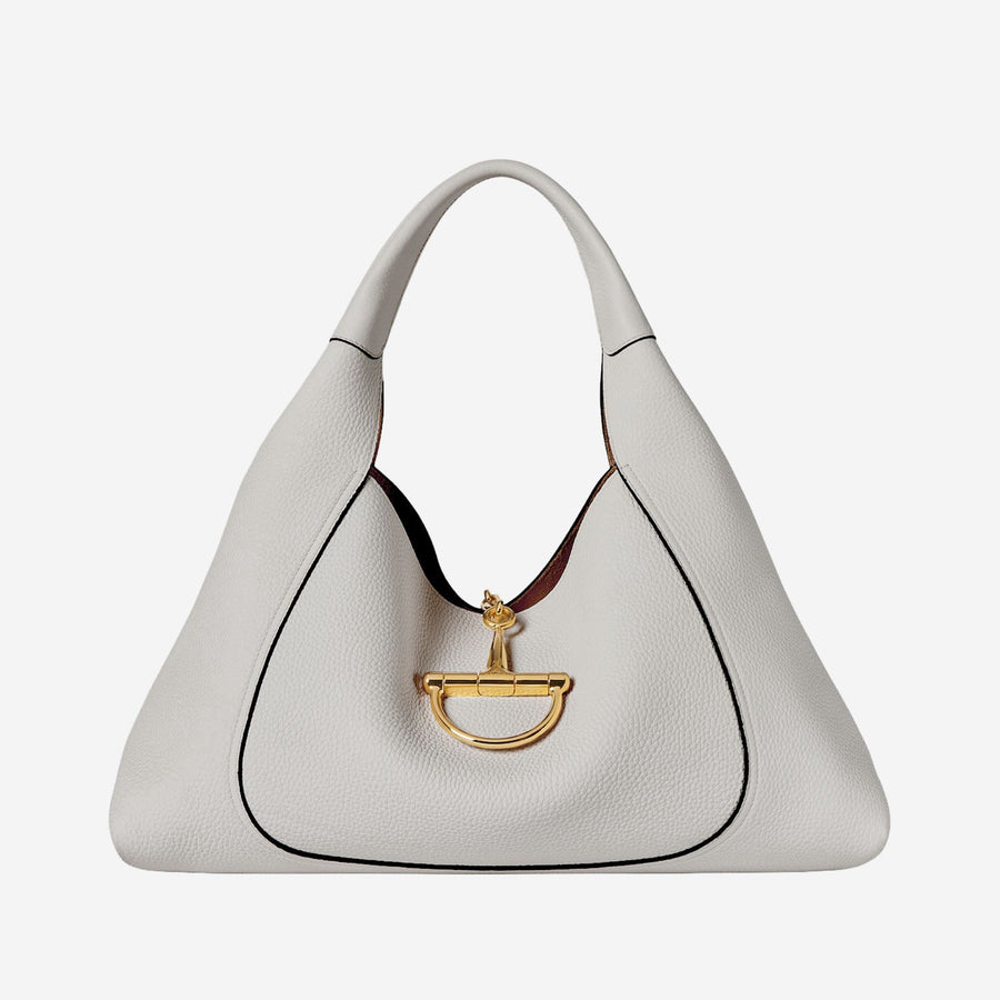 Softbit Maxi Shoulder Bag Ivory Leather