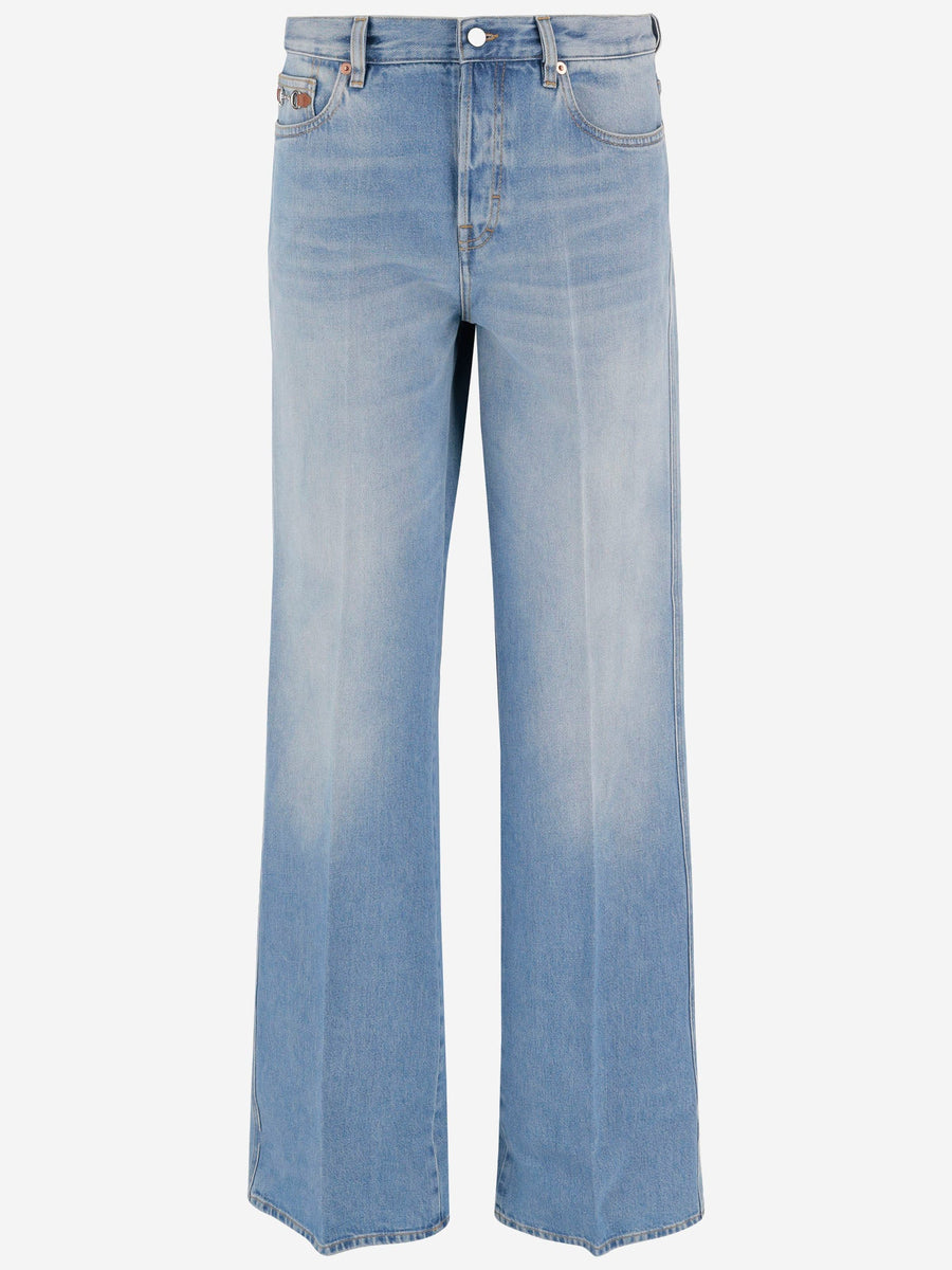 Cotton Denim Jeans Blue
