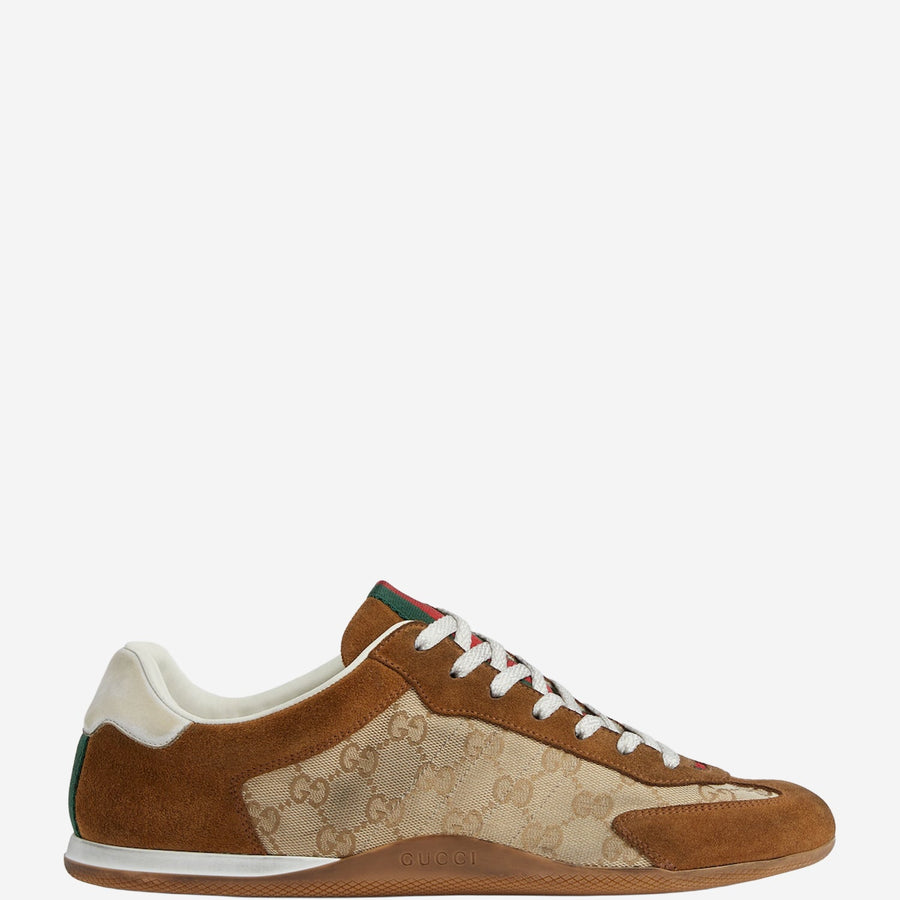 Leather And Fabric Shift Sneakers Brown Trainers