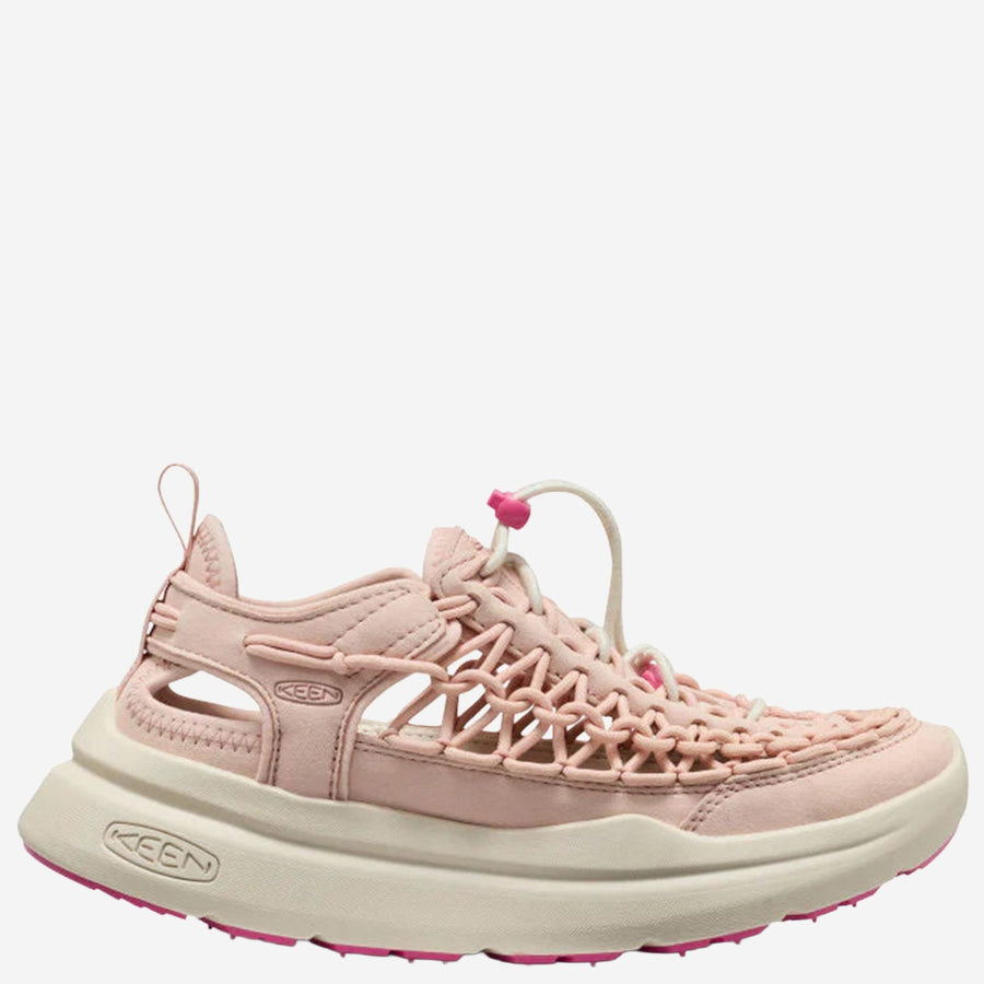 Sandals Uneek Fabric Pink And Rubber Trainers
